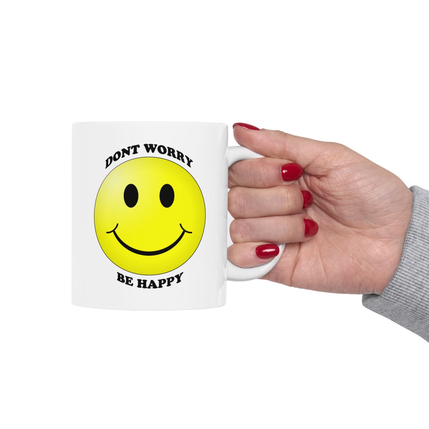 Cheerful Smile Ceramic Mug - Perfect Gift for Coffee Lovers, Birthday, Home Office, Friendship, Gift for Him or Her
