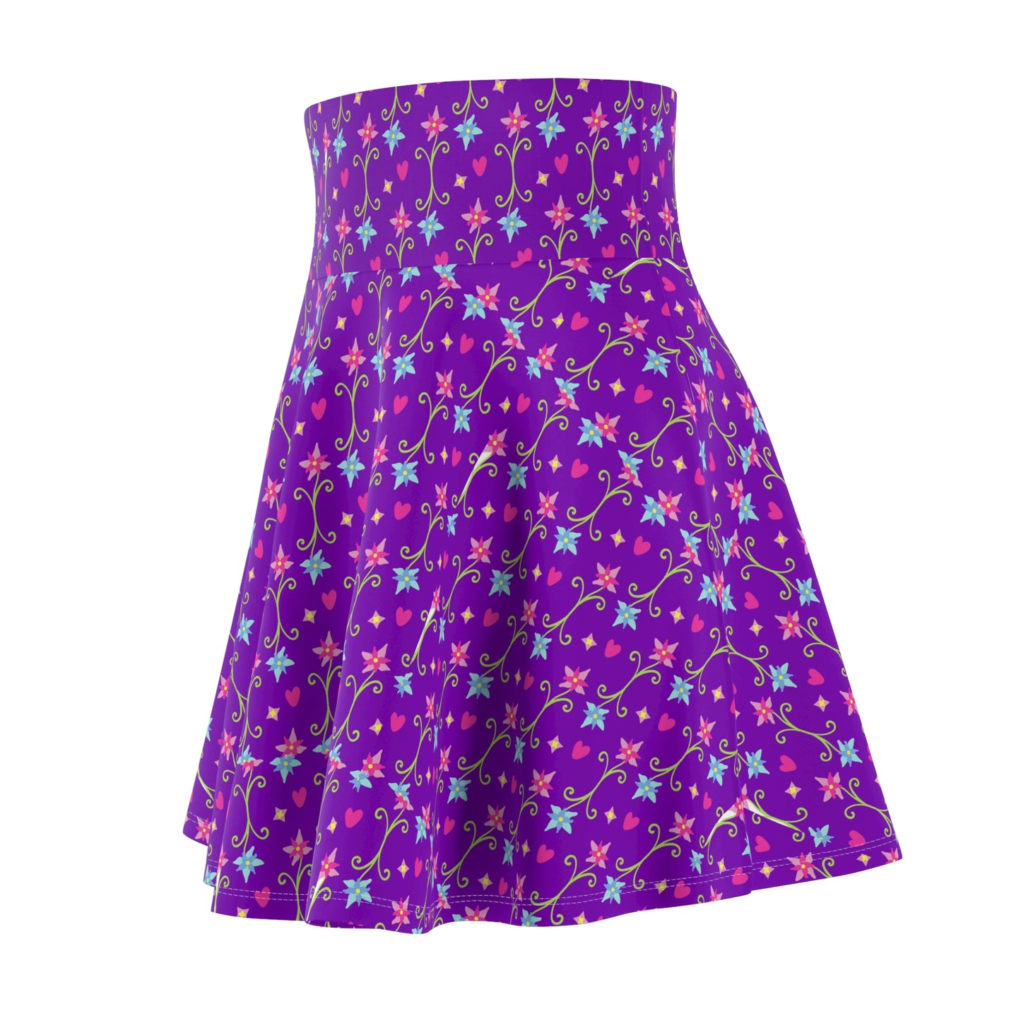 Vibrant Floral Women's Skater Skirt, Everyday Wear, Spring Fashion, Casual Outfits, Dance Apparel, Gift for Her