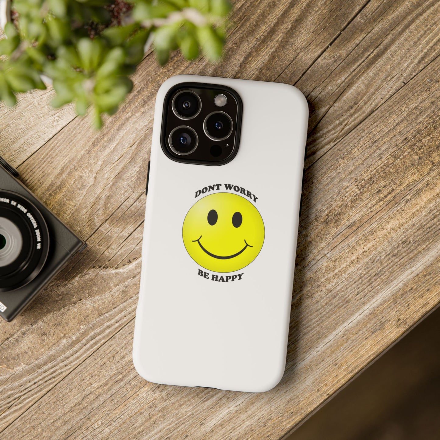 Happy Face Phone Case, Tough Cases, Don’t Worry, Be Happy, Cute Gift for Friends, Positive Vibes, Fun Mobile Accessories