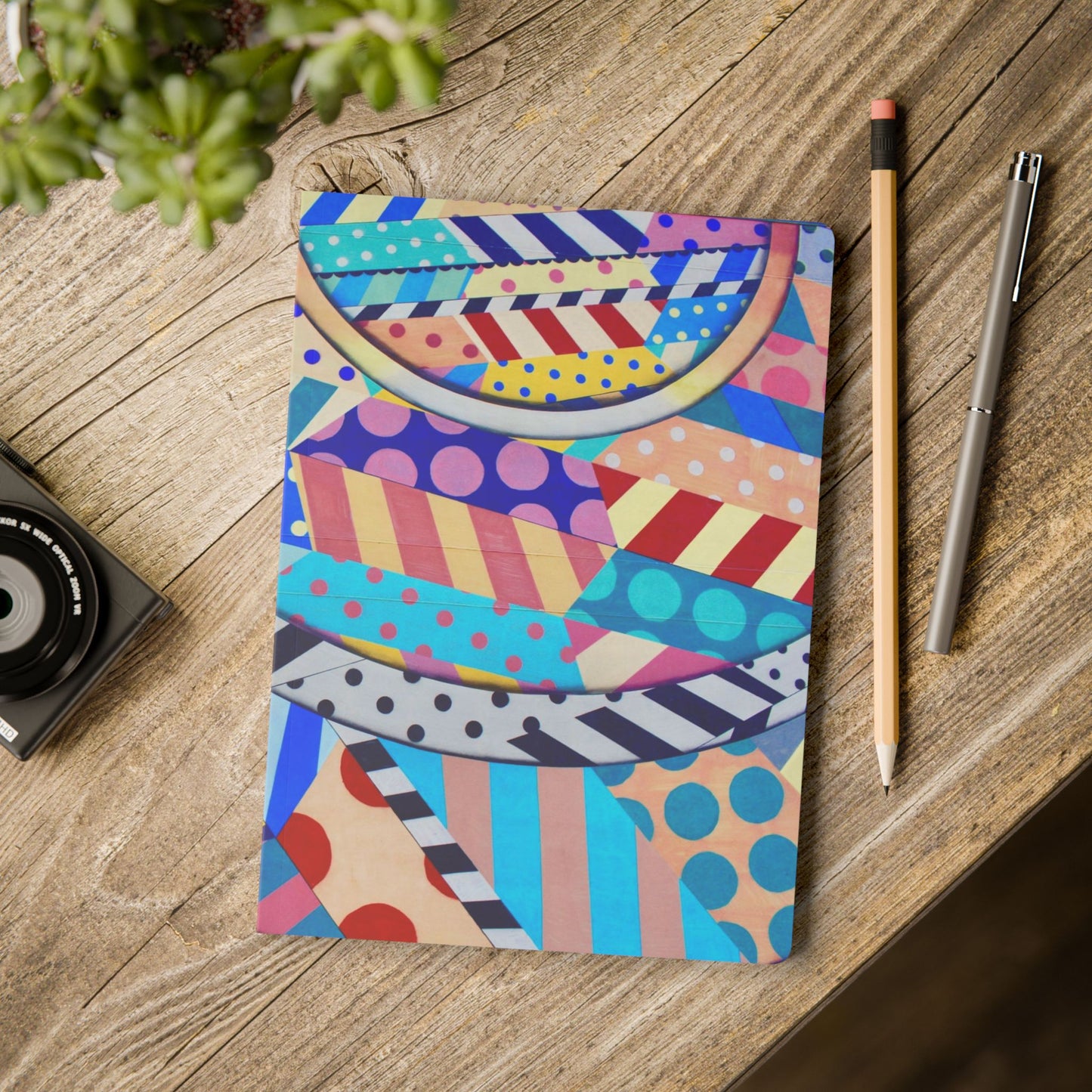 Colorful Patterns Softcover Journal, Vibrant Notebook for Creative Minds