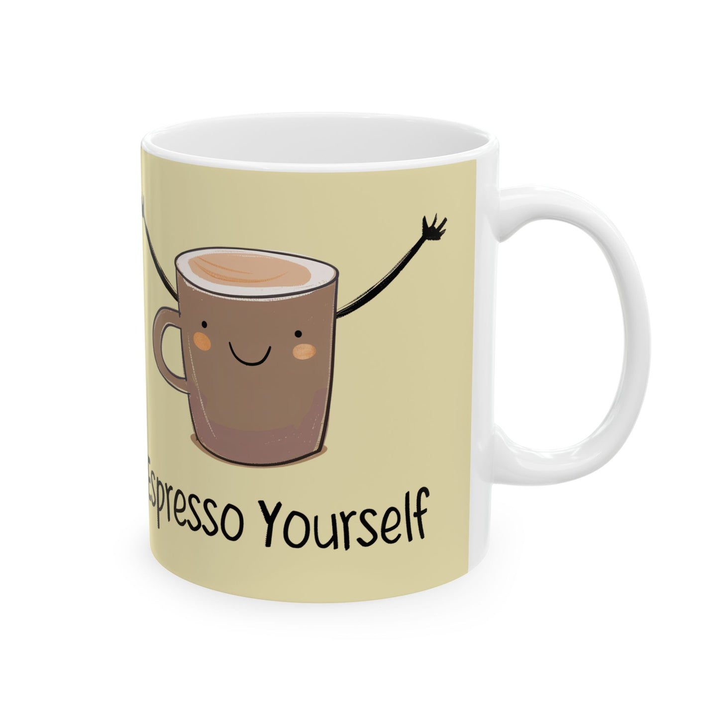 Fun Motivational Ceramic Mug, Inspirational Coffee Cup, Cute Gift for Coffee Lover