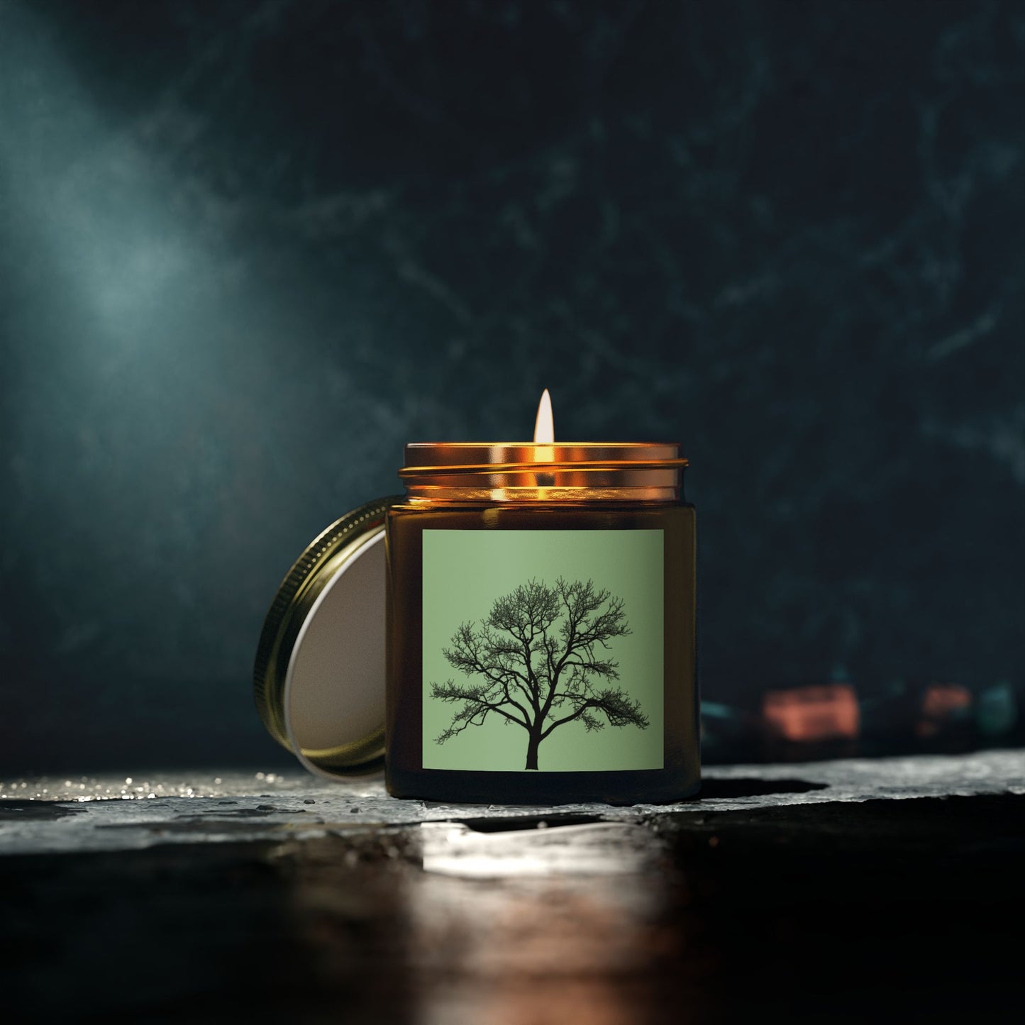 Nature-Inspired Scented Candles, Eco-Friendly Coconut Apricot Wax, Tree Design for Relaxation, Home Decor, Gift for Any Occasion