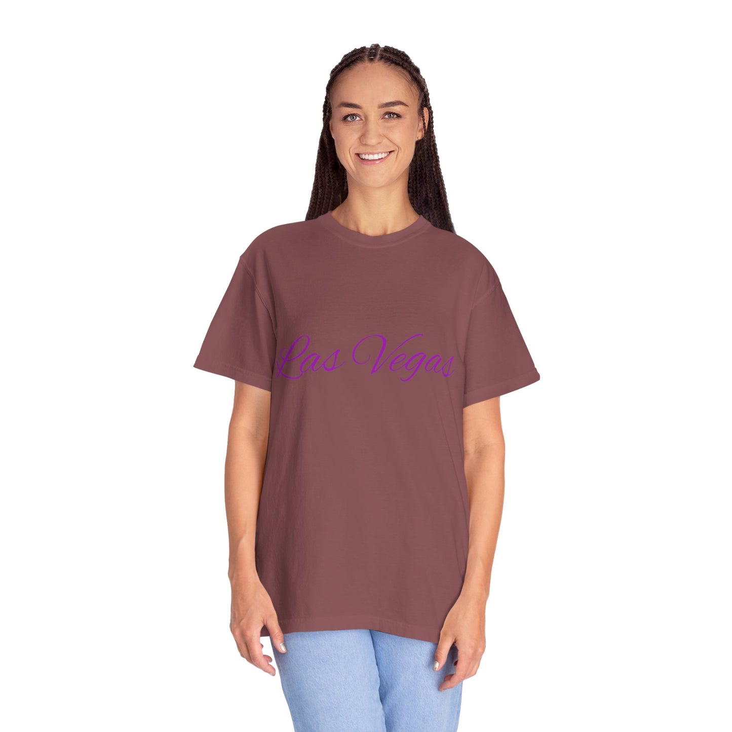 Las Vegas Floral Unisex Garment-Dyed T-Shirt | Vacation Tee, Travel Shirt, Summer Outfit, Gift for Travelers, Retro Las Vegas Design