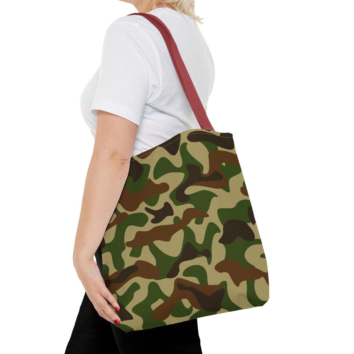 Camouflage Print Tote Bag, Stylish Shopping Bag, Everyday Use, Gym Tote, Eco-Friendly, Travel Accessory