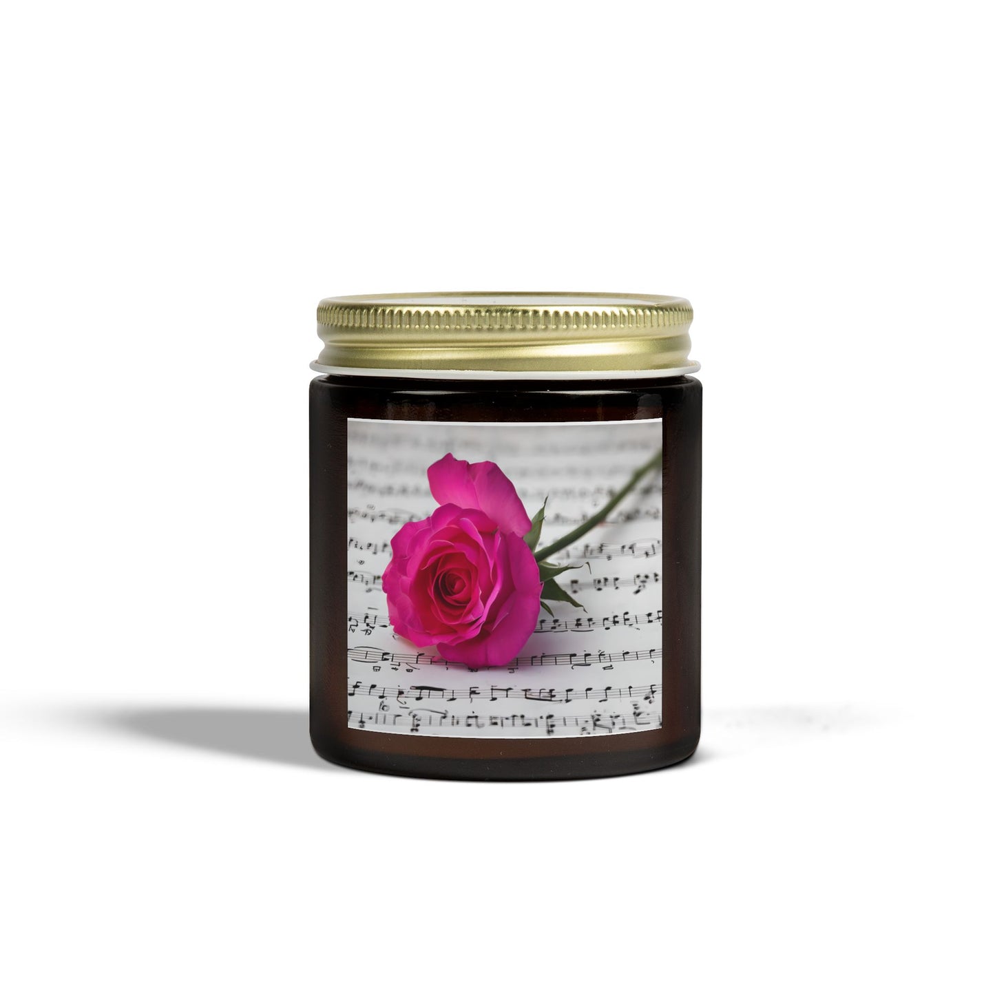 Romantic Floral Scented Candle - Coconut Apricot Wax, Rose Design, Home Decor Gift, Aromatherapy Candle, Unique Centerpiece