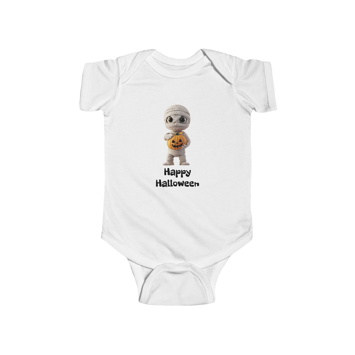 Halloween Infant Bodysuit, Cute Halloween Baby Outfit, Baby Onesie Costume, Mummy Pumpkin Bodysuit, Festive Baby Apparel