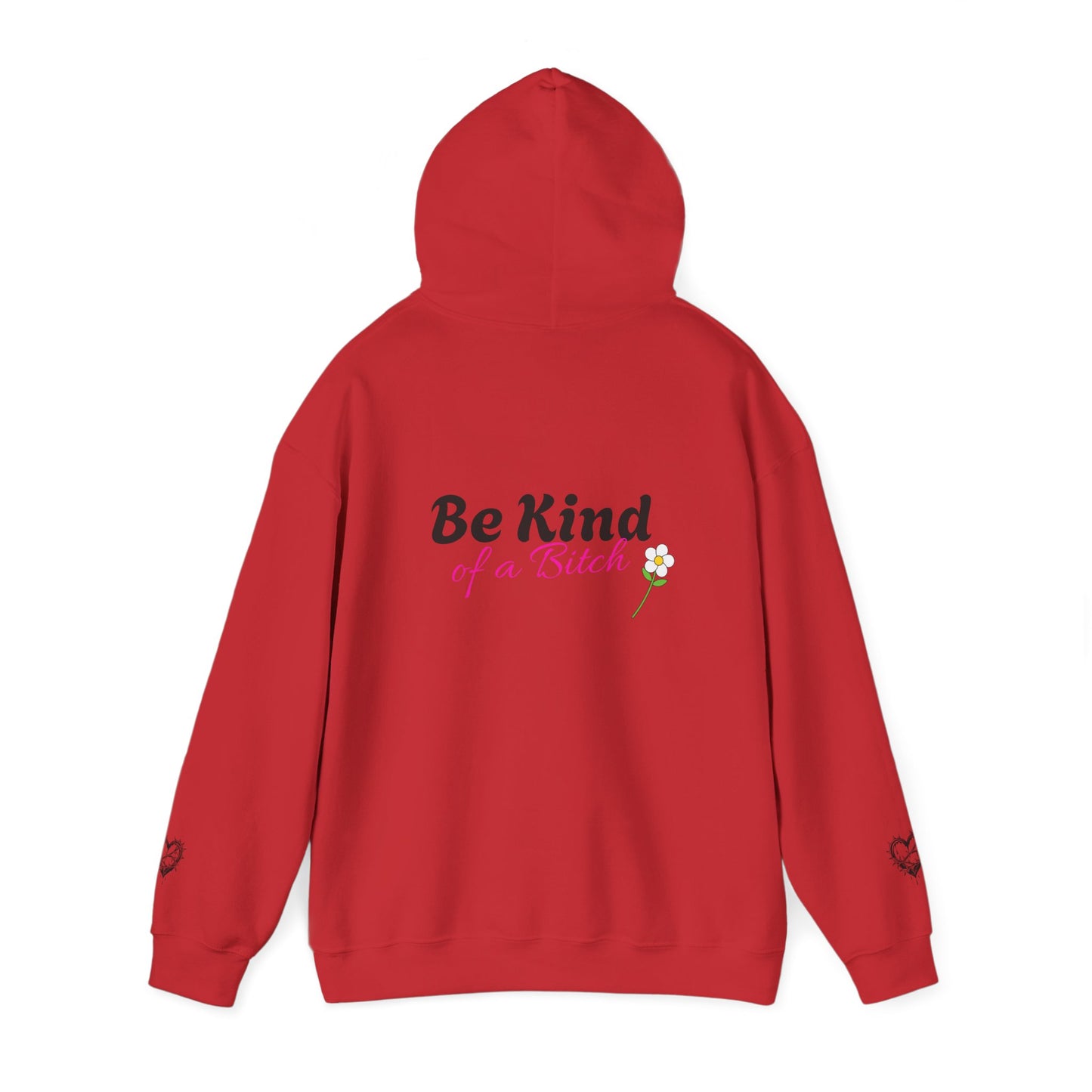 Chic Hooded Sweatshirt with Heart Design - Cozy Streetwear, Perfect Gift for Friends, Casual Style, Empowering Sayings, Unisex Fashion