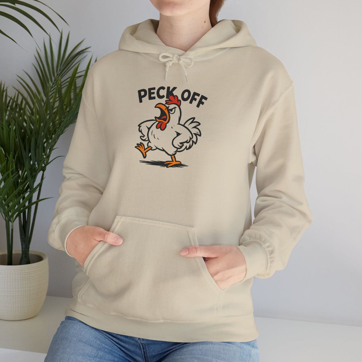 Peck Off Chicken Hoodie – Funny Graphic Poultry Sweatshirt
