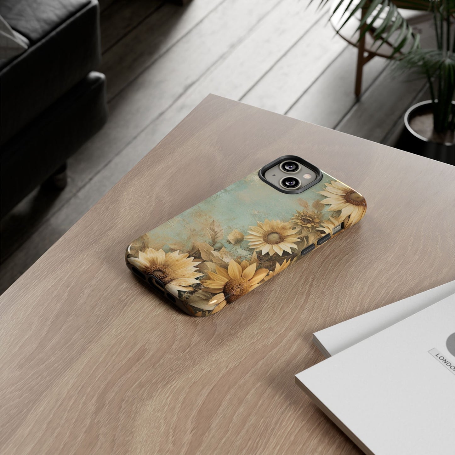 Sunflower Phone Case, Tough Shell Floral Cover, Nature Inspired Gift, Durable Protective Case, Perfect for Spring and Summer