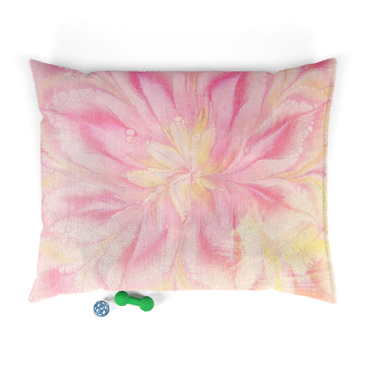 Cozy Pet Bed, Boho Dog Bed, Cat Bed, Pink Pet Cushion, Floral Pet Lounge, Pet Gift for Dog Lovers