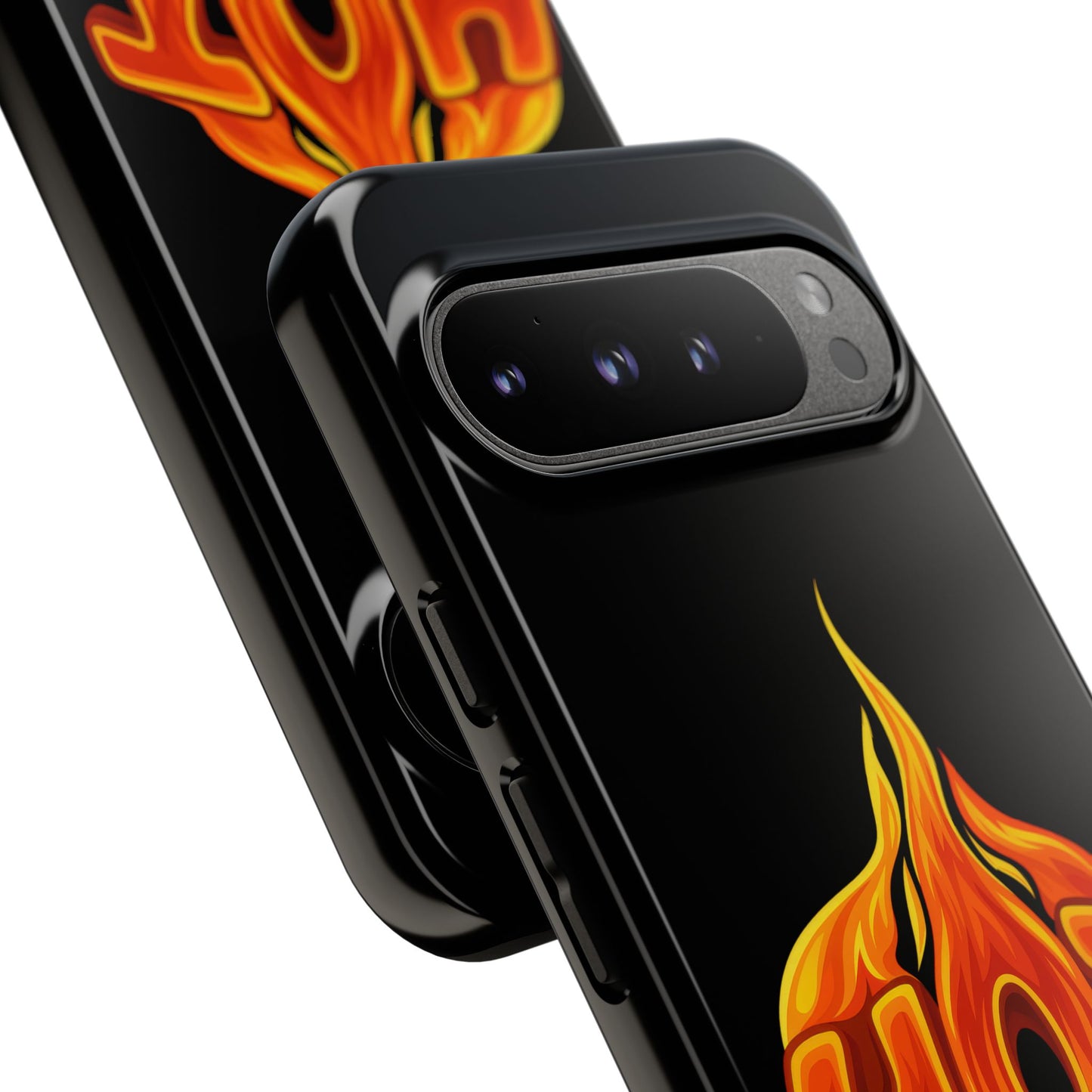 Stylish Phone Case, Hot Flames Design, Gift for Teens, Trendy Accessory, Protective Cover, Unique Phone Case