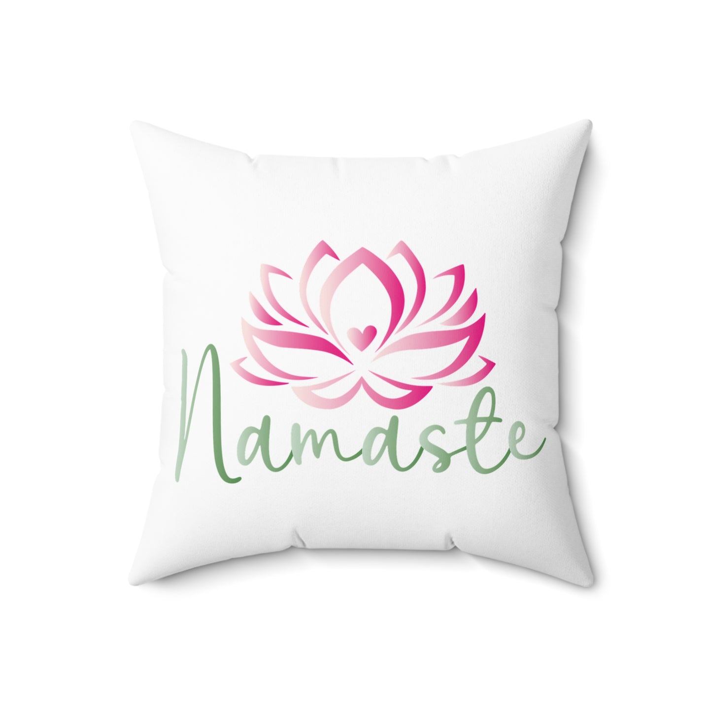 Namaste-Inspired Spun Polyester Square Pillow | Meditation Decor, Yoga Gift, Relaxation Cushion, Home Serenity, Mindfulness Accent
