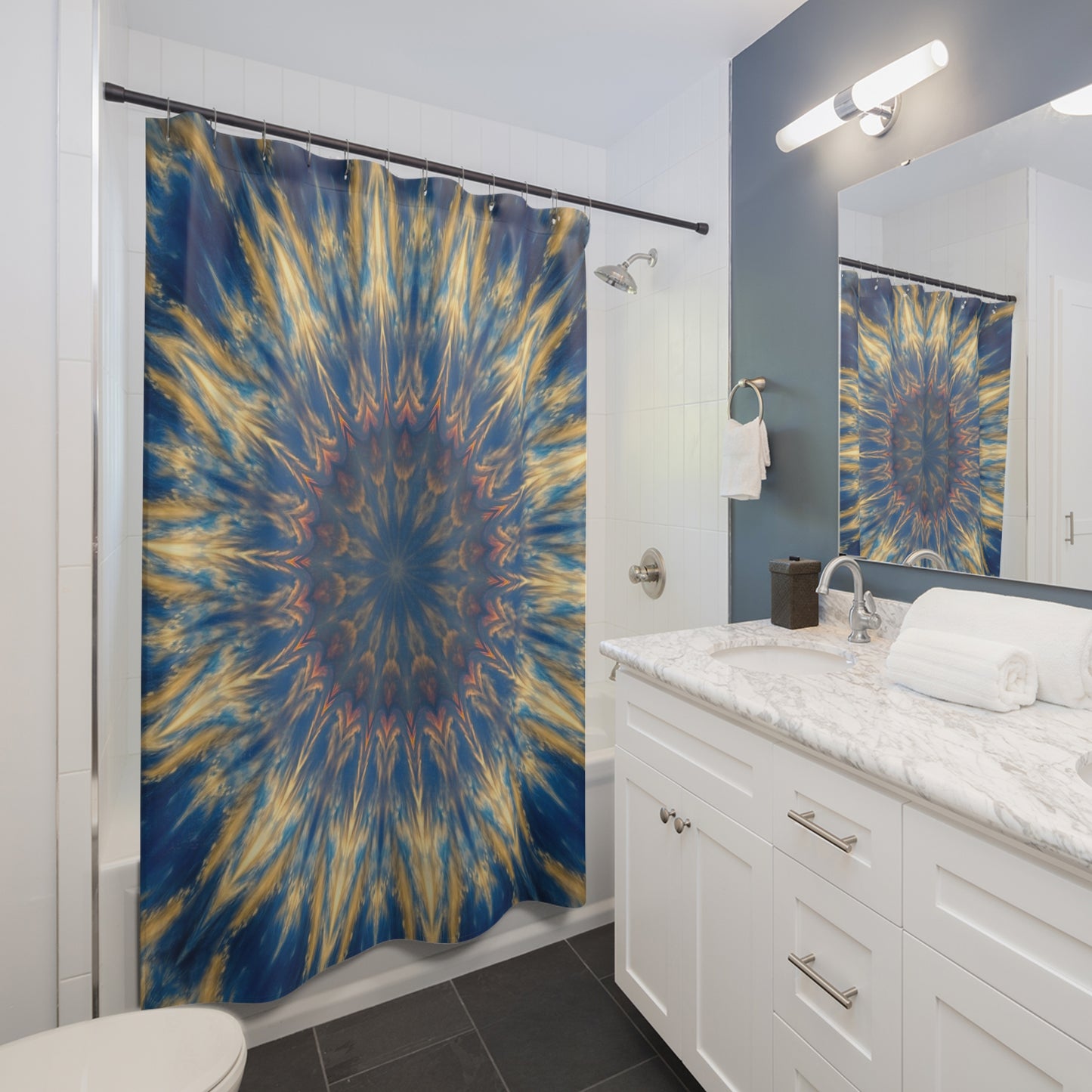 Bohemian Mandala Shower Curtain - Artistic Bathroom Decor, Unique Holiday Gift, Vibrant Home Accessory, Relaxing Oasis