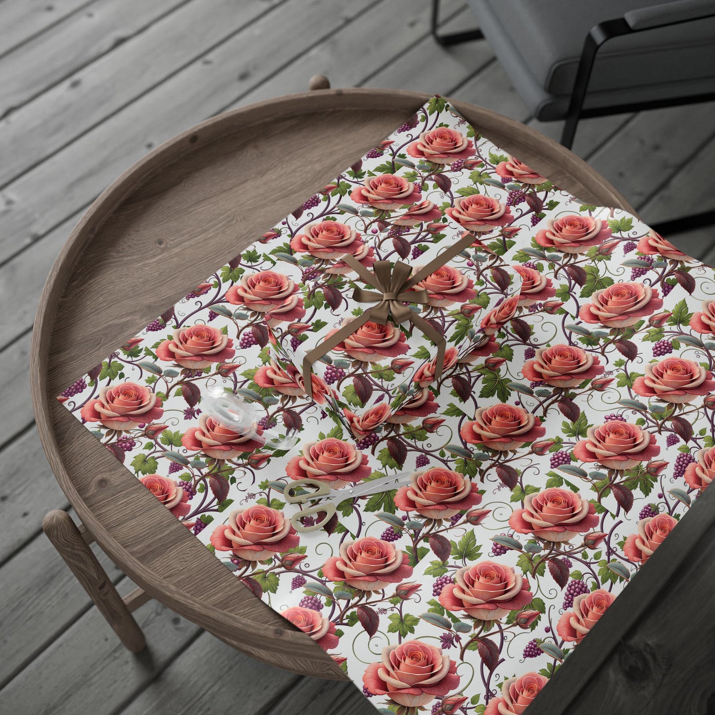 Floral Gift Wraps - Elegant Flower Wrapping Paper for Birthdays, Holidays, Weddings, Celebrations, Eco-friendly Gift Wraps