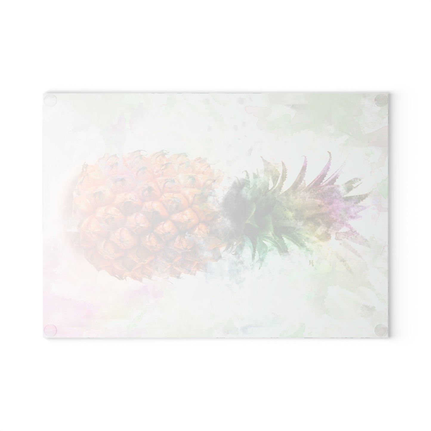 Pineapple Art Glass Cutting Board, Kitchen Decor, Tropical Gift, Summer Party Accessory, Wedding Gift, Unique Culinary Art