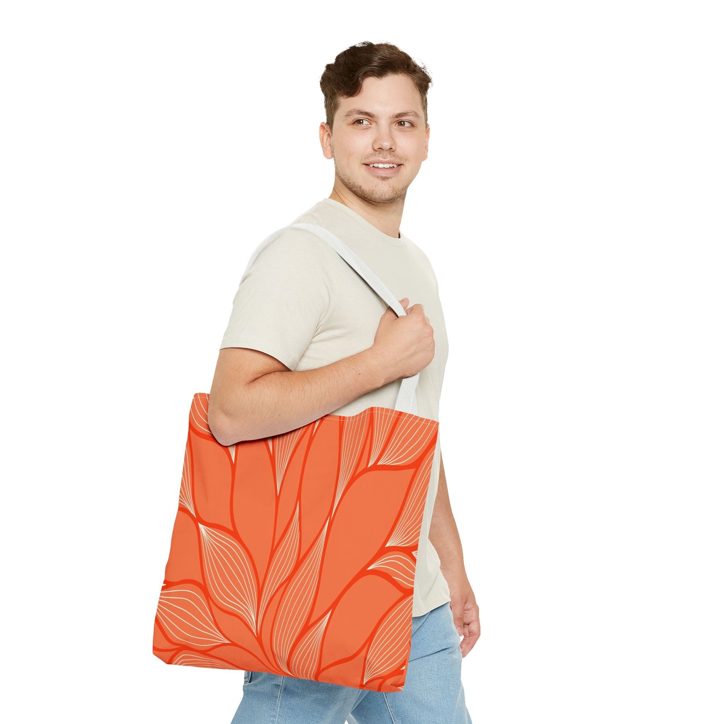 Vibrant Leafy Tote Bag, Stylish Grocery Bag, Eco-Friendly Shopping Tote, Floral Summer Tote, Gift for Plant Lovers