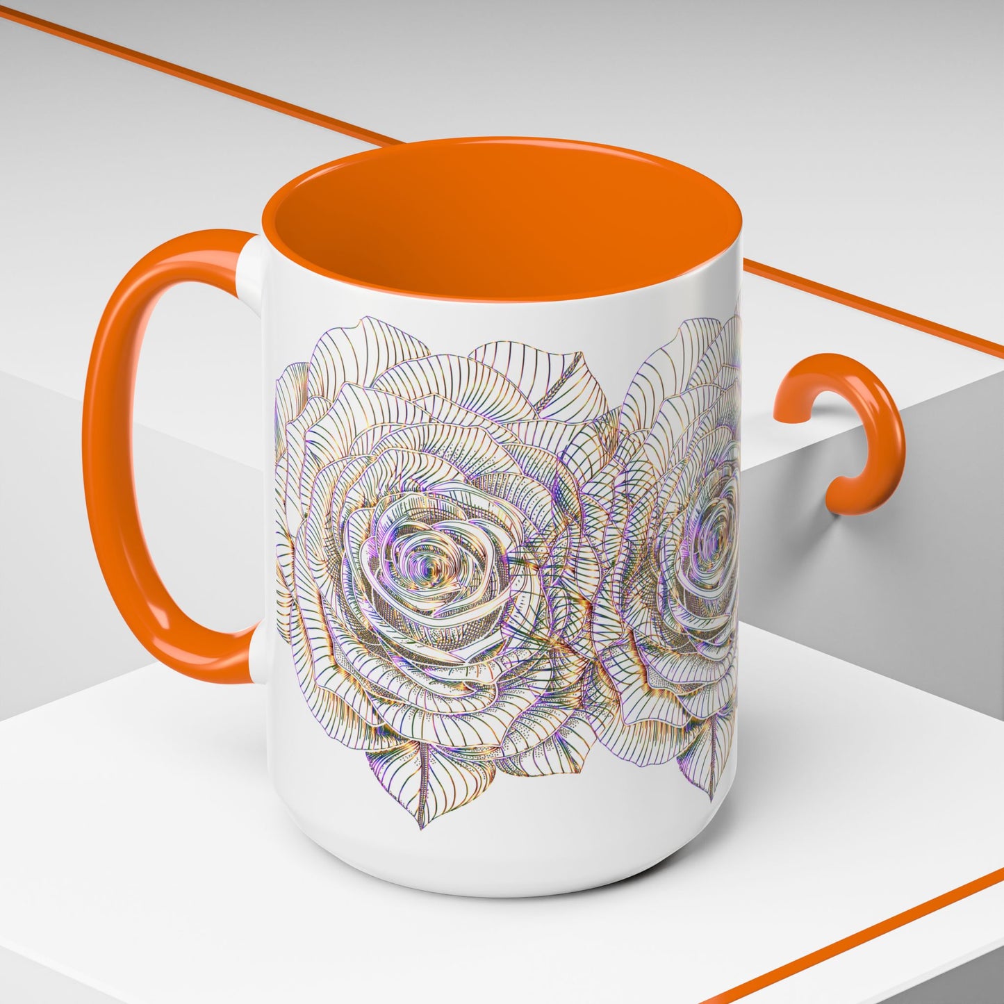 Holographic Floral Coffee Mug - Perfect Gift for Plant Lovers, Home Decor, Tea & Coffee Lovers, Mother's Day, Birthdays
