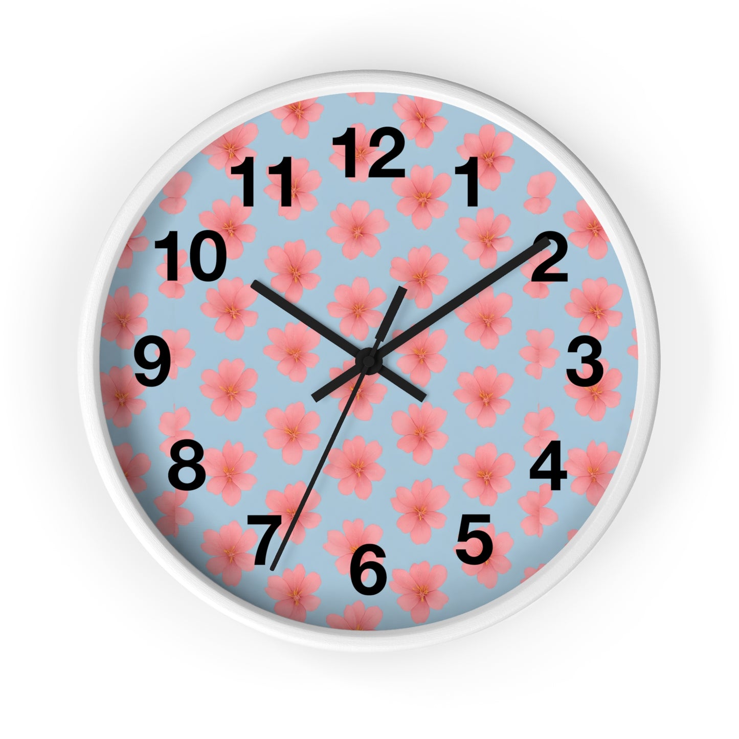 Floral Elegance Wall Clock, Home Decor, Gift for Her, Kitchen Wall Clock, Spring Decor, Office Decor, Floral Clock