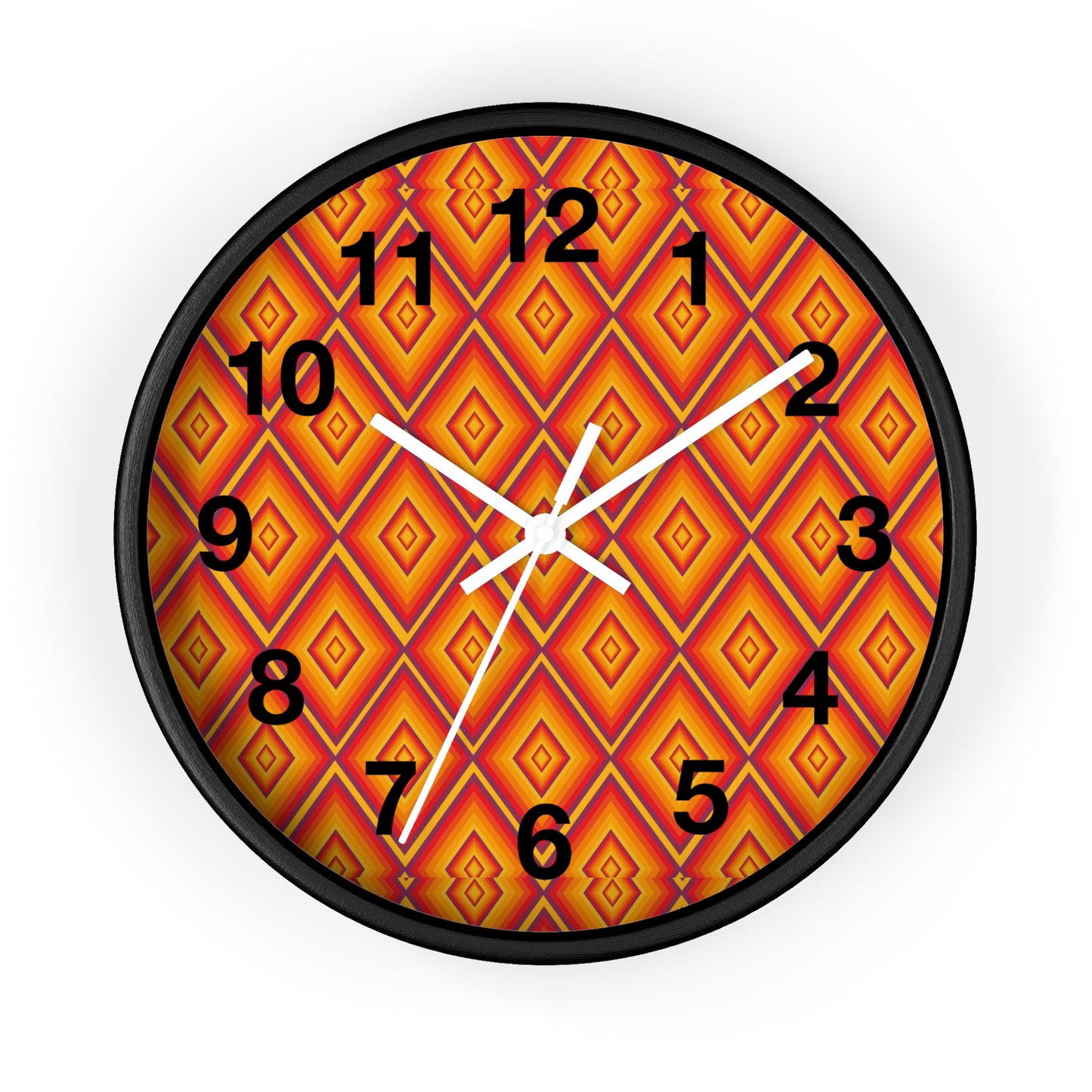 Retro Geometric Wall Clock, Vibrant Home Decor Clock, Modern Wall Art for Living Room, Unique Gift for Housewarming, Kid's Room