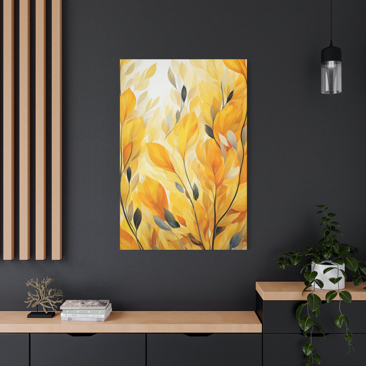 Gorgeous Yellow Matte Canvas Art Print, Stretched, 1.25"