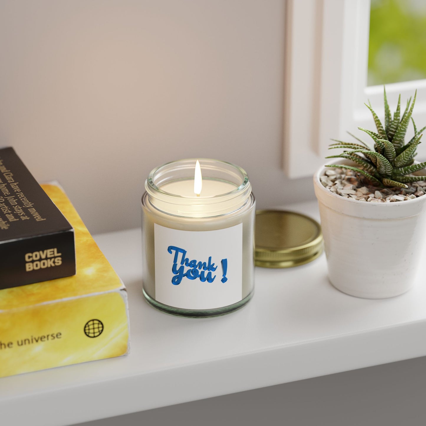 Thank You Scented Candles | Coconut Apricot Wax | Gift for Any Occasion | Home Fragrance | Relaxation | Self-Care | Gift Idea | 4oz, 9oz