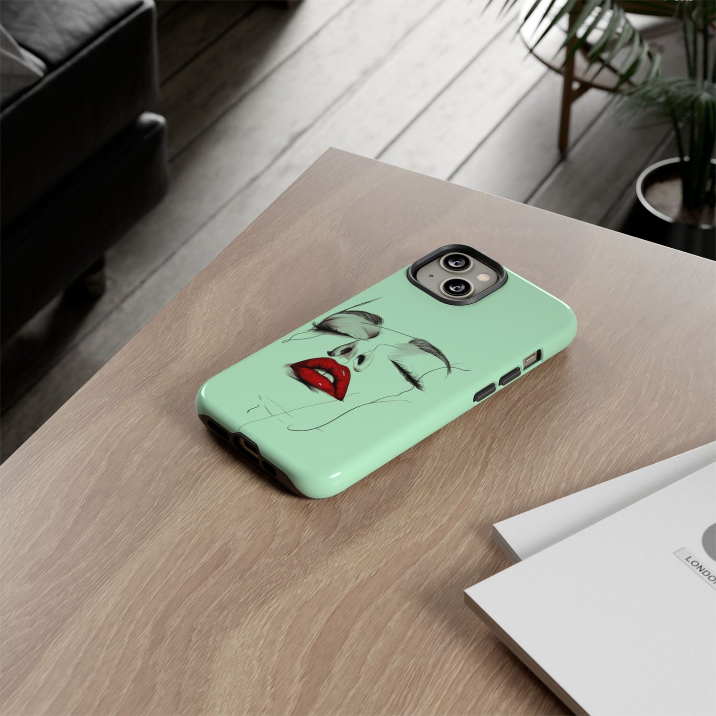 Stylish Phone Case, Artistic Phone Cover, Trendy Tech Accessory, Unique Cell Phone Protector, Gift for Her, Modern Aesthetic
