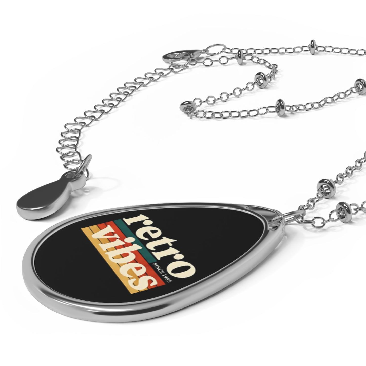 Retro Vibes Oval Necklace, Boho Jewelry, Statement Piece, Gift for Her, Trendy Accessory, Festival or Casual Wear