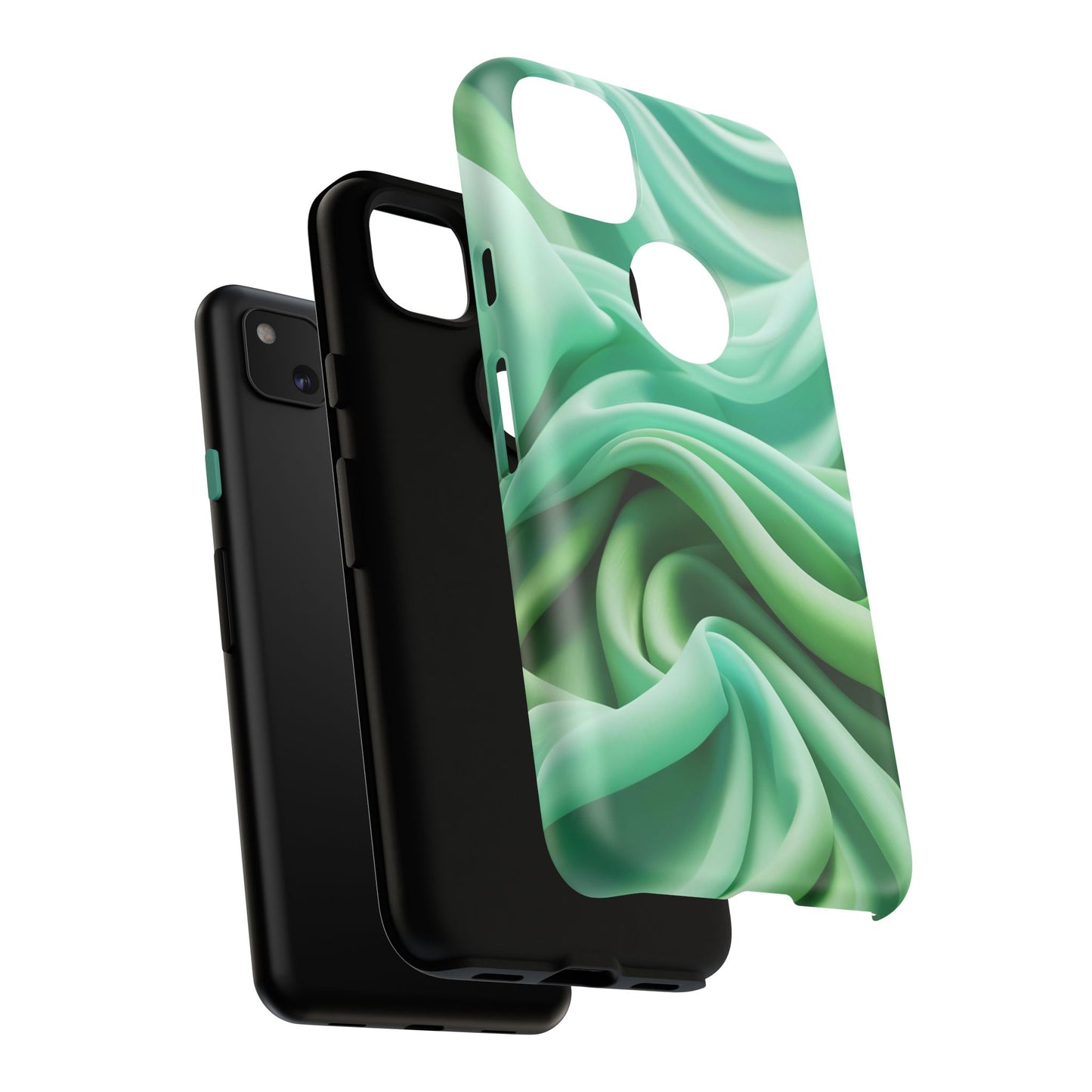Stylish Phone Case, Tough Case, Green Abstract Design, Cell Phone Cover, Unique Gift, Trendy Accessory
