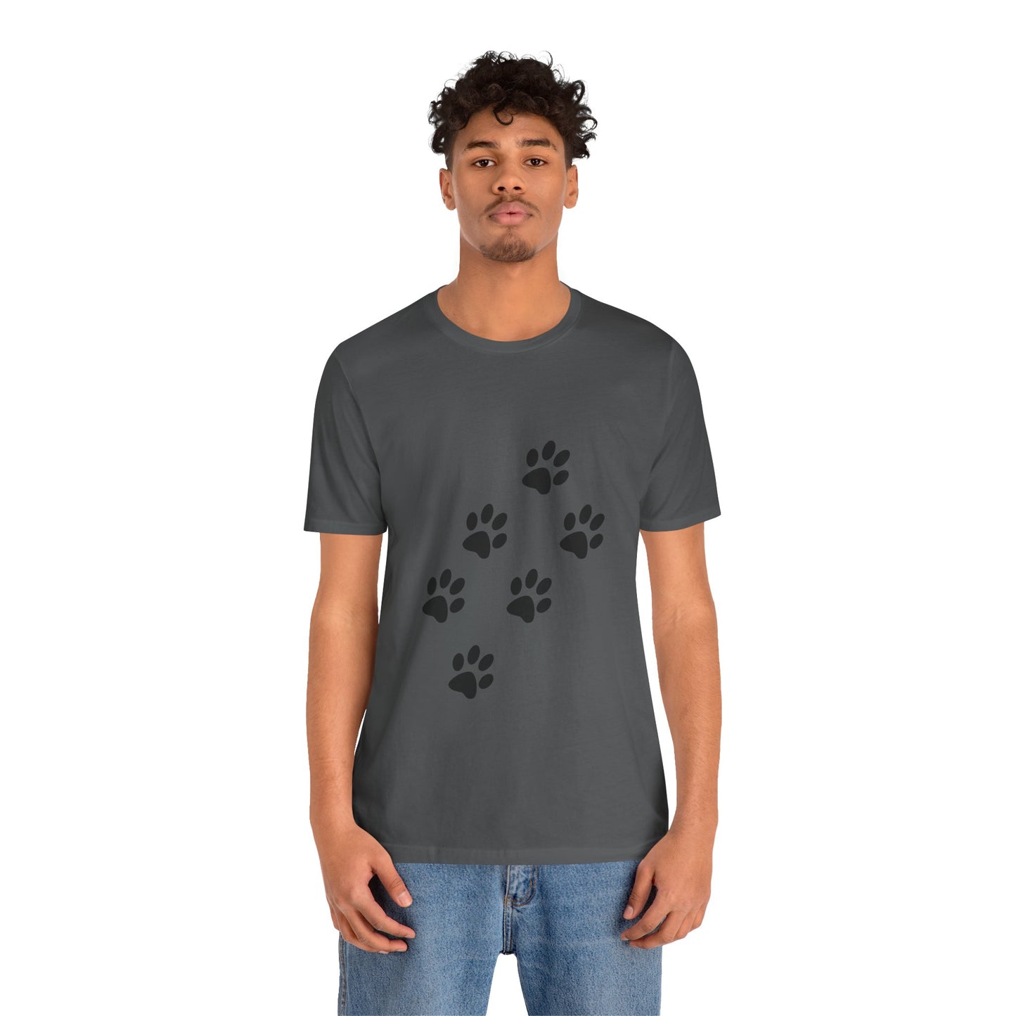 Paw Print Short Sleeve Tee | Unisex Animal Lover Shirt, Pet Owner Gift, Casual Wear, Gifts for Dog Lovers, Comfortable T-Shirt