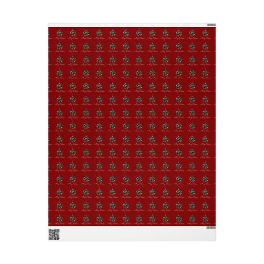 Holiday Balloon Wrapping Paper Roll — Red Festive Gift Wrap for Birthdays & Christmas