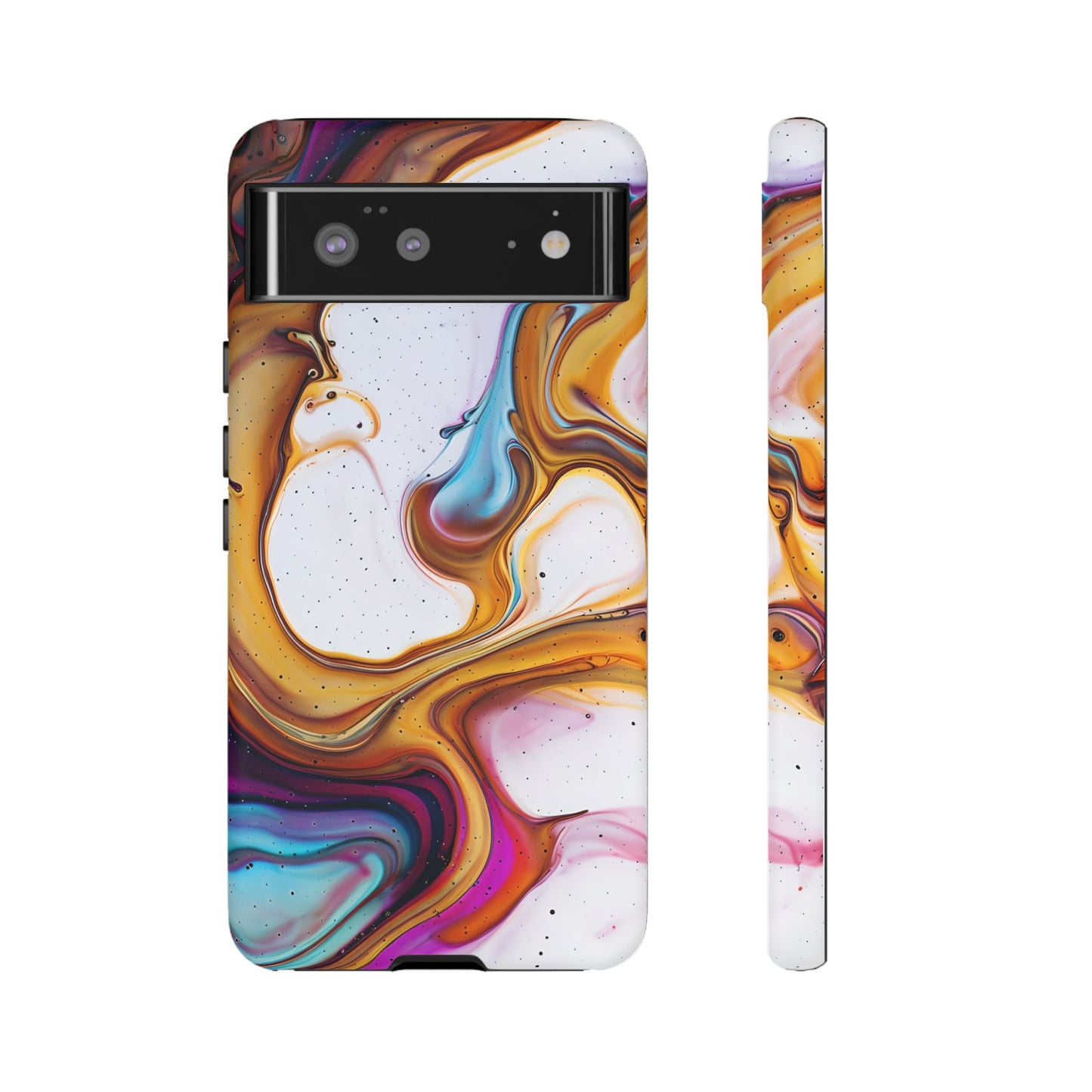 Artistic Phone Case, Tough Cases with Colorful Marble Design