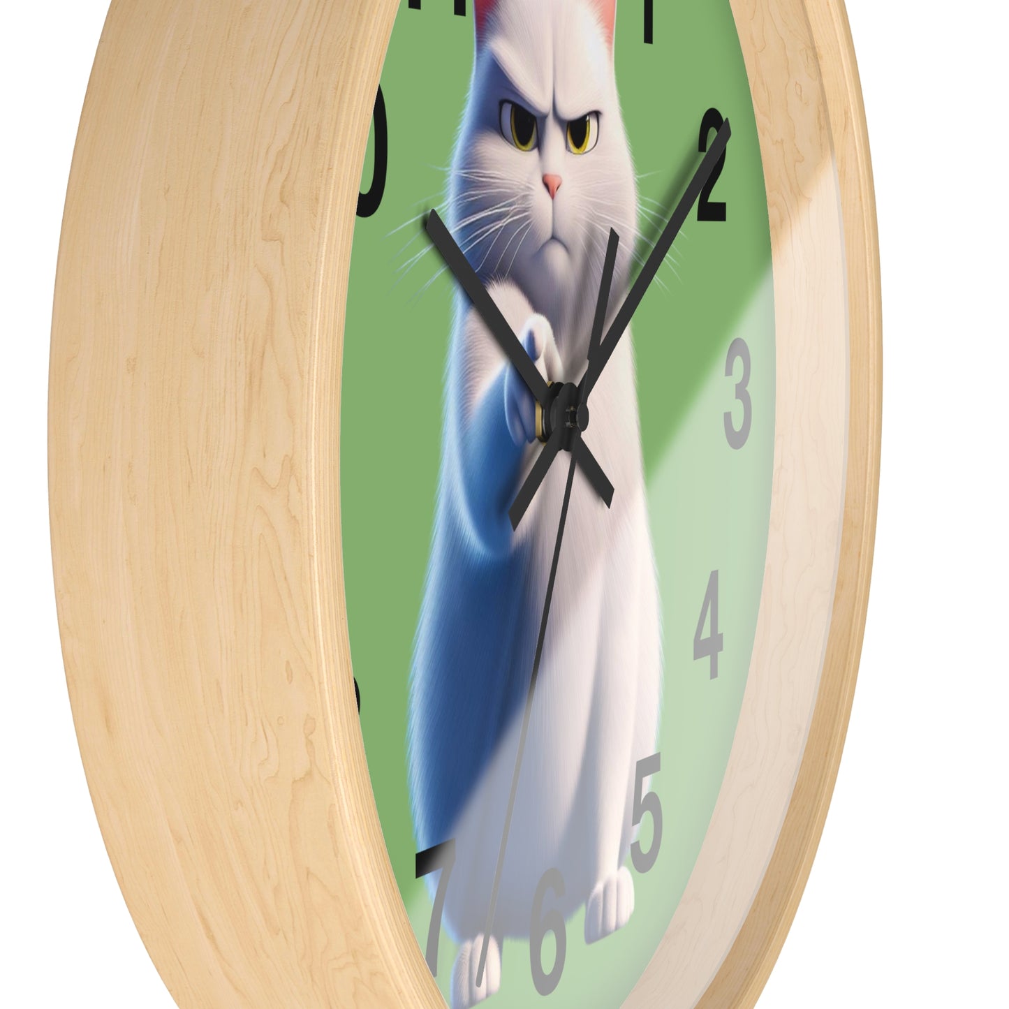 Whimsical Cat Wall Clock, Funny Animal Decor, Unique Gift for Cat Lovers, Home & Office Decoration, Purr-fect for Cat Themed Parties