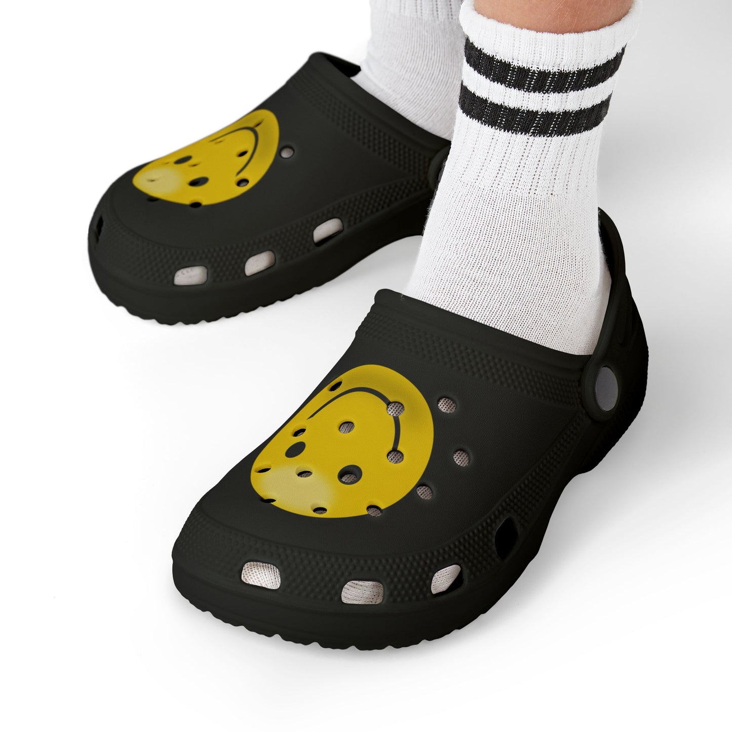 Smiley Face Clogs, Kid's EVA Foam Shoes, Comfortable Summer Footwear, Fun Playtime Shoes, Gift for Kids, Cute Garden Clogs