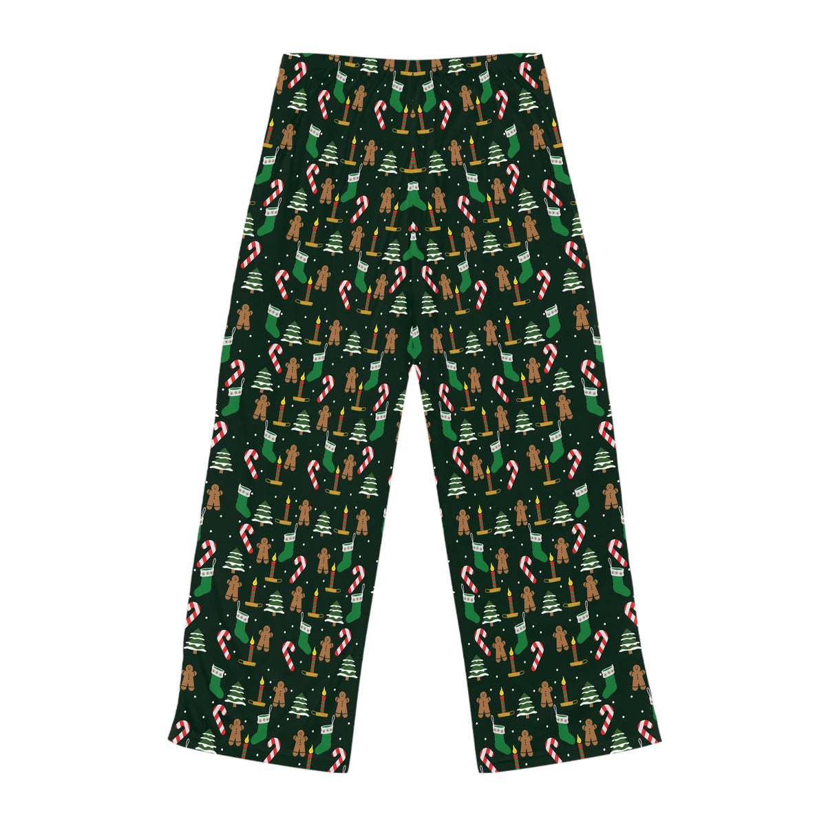 Christmas Gingerbread & Candy Cane Women’s Pajama Pants — Holiday Sleepwear