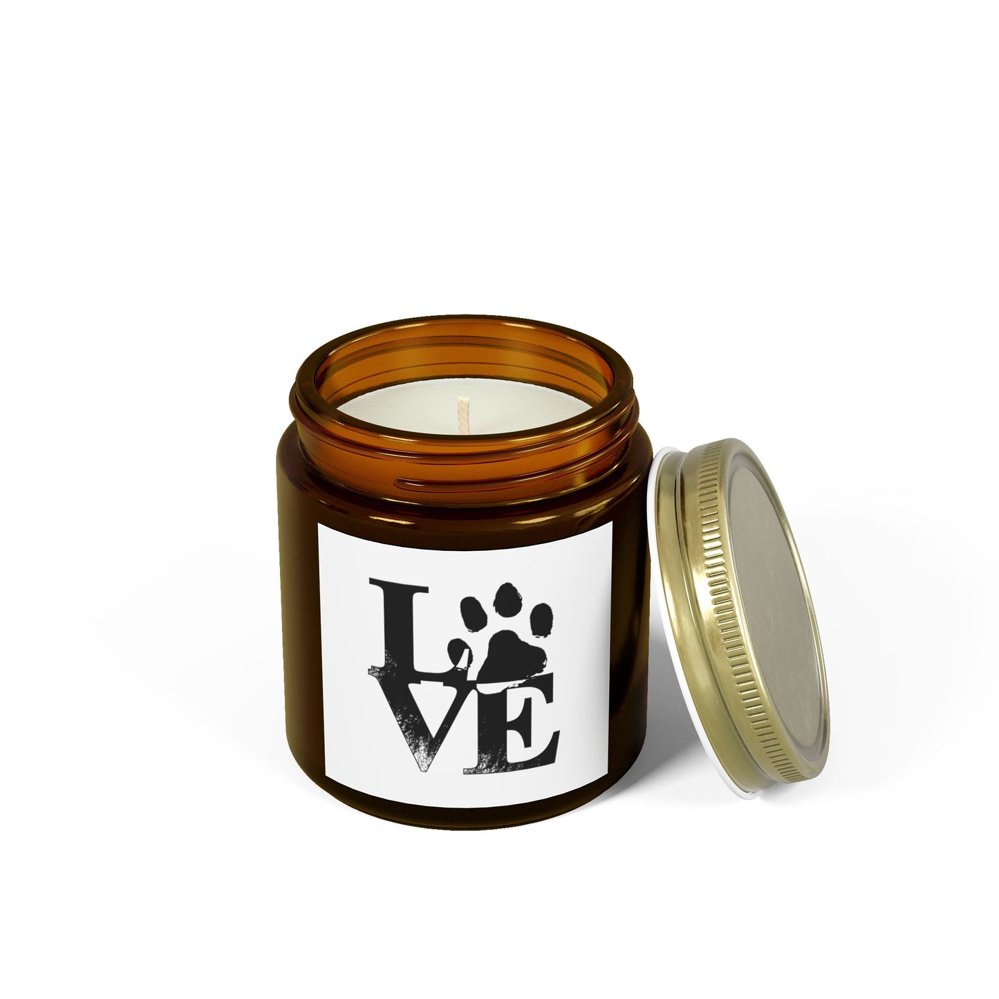Pet Love Scented Candles - Coconut Apricot Wax for Dog Lovers, Gift for Pet Owners, Home Decor, Cozy Atmosphere, Valentine's Day