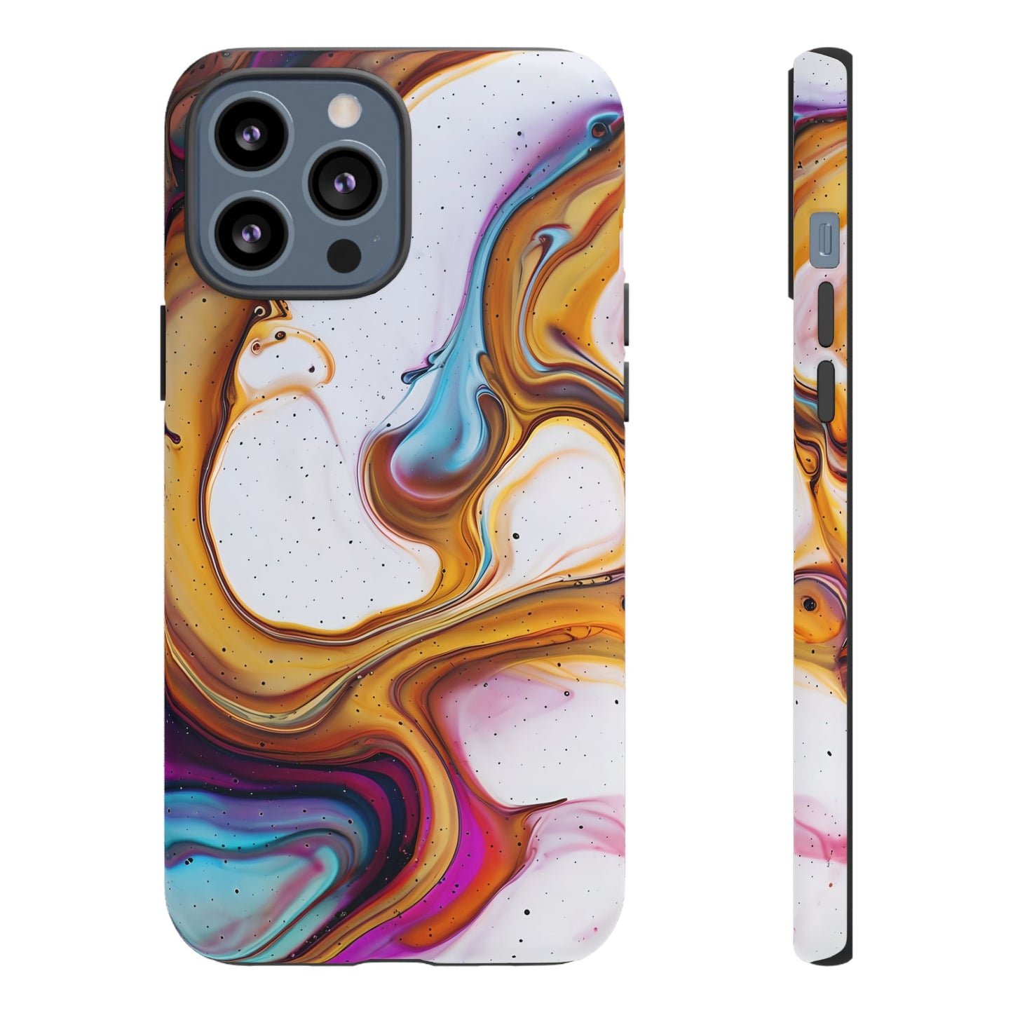 Artistic Phone Case, Tough Cases with Colorful Marble Design
