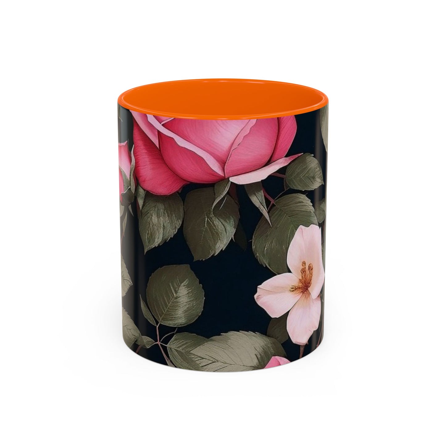 Floral Accent Coffee Mug, Gift for Her, Cute Floral Mug, Spring Decor, Coffee Lover Gift