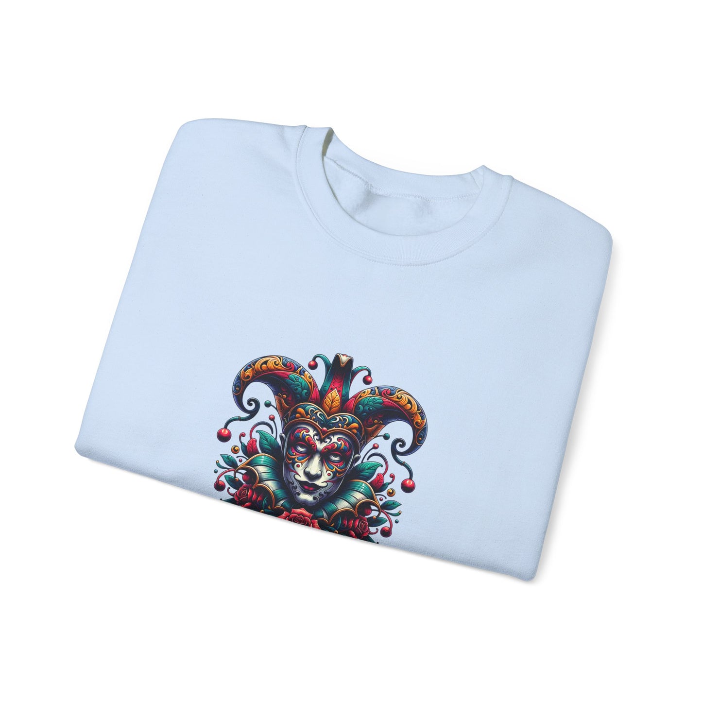Colorful Mardi Gras Unisex Crewneck Sweatshirt, Festival Sweater