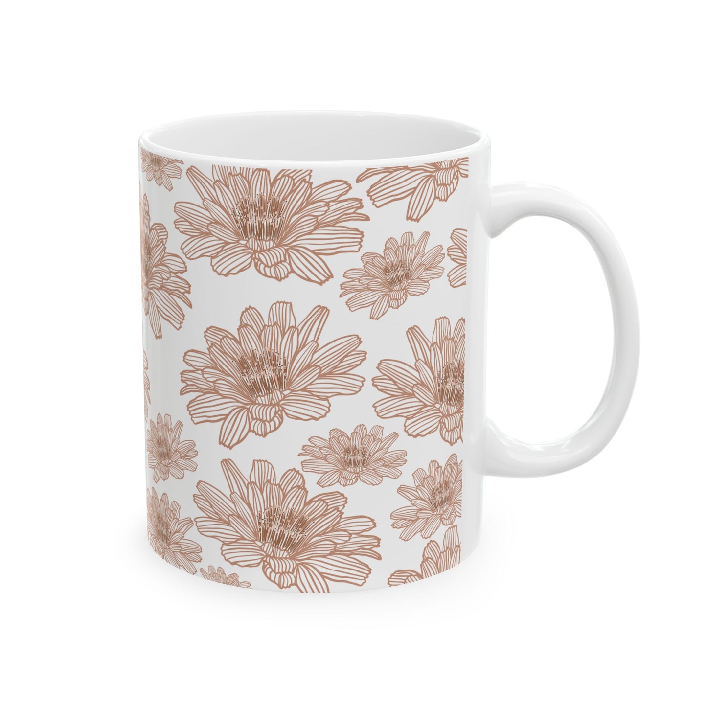 Floral Ceramic Mug, Tea Lover Gift, Coffee Mug, Vintage Style Mug, Housewarming Gift, Wedding Favor