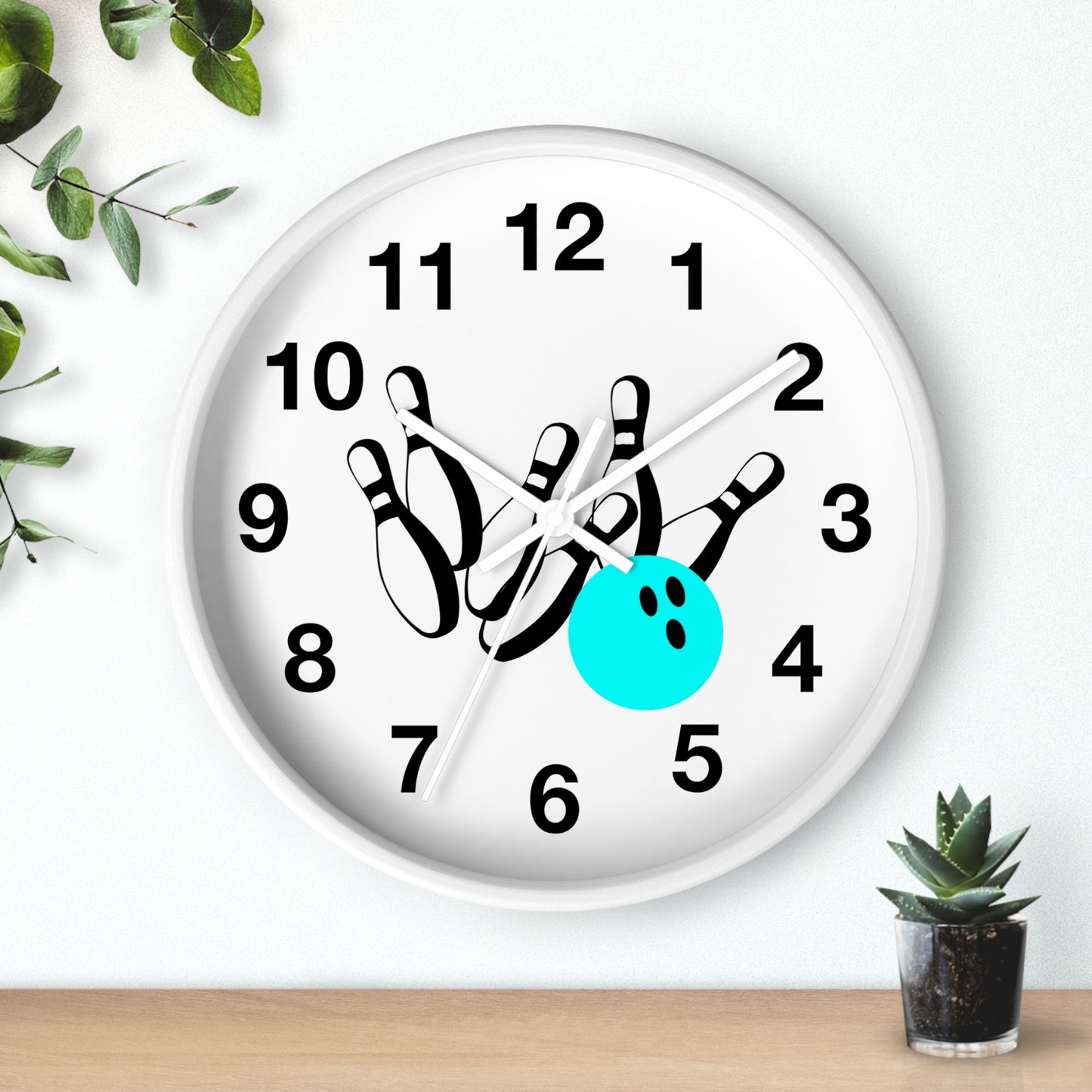 Bowling Wall Clock, Fun Bowling Decor, Gift for Bowlers, Sports Wall Art, Unique Bowling Gift, Bowling Alley Decor