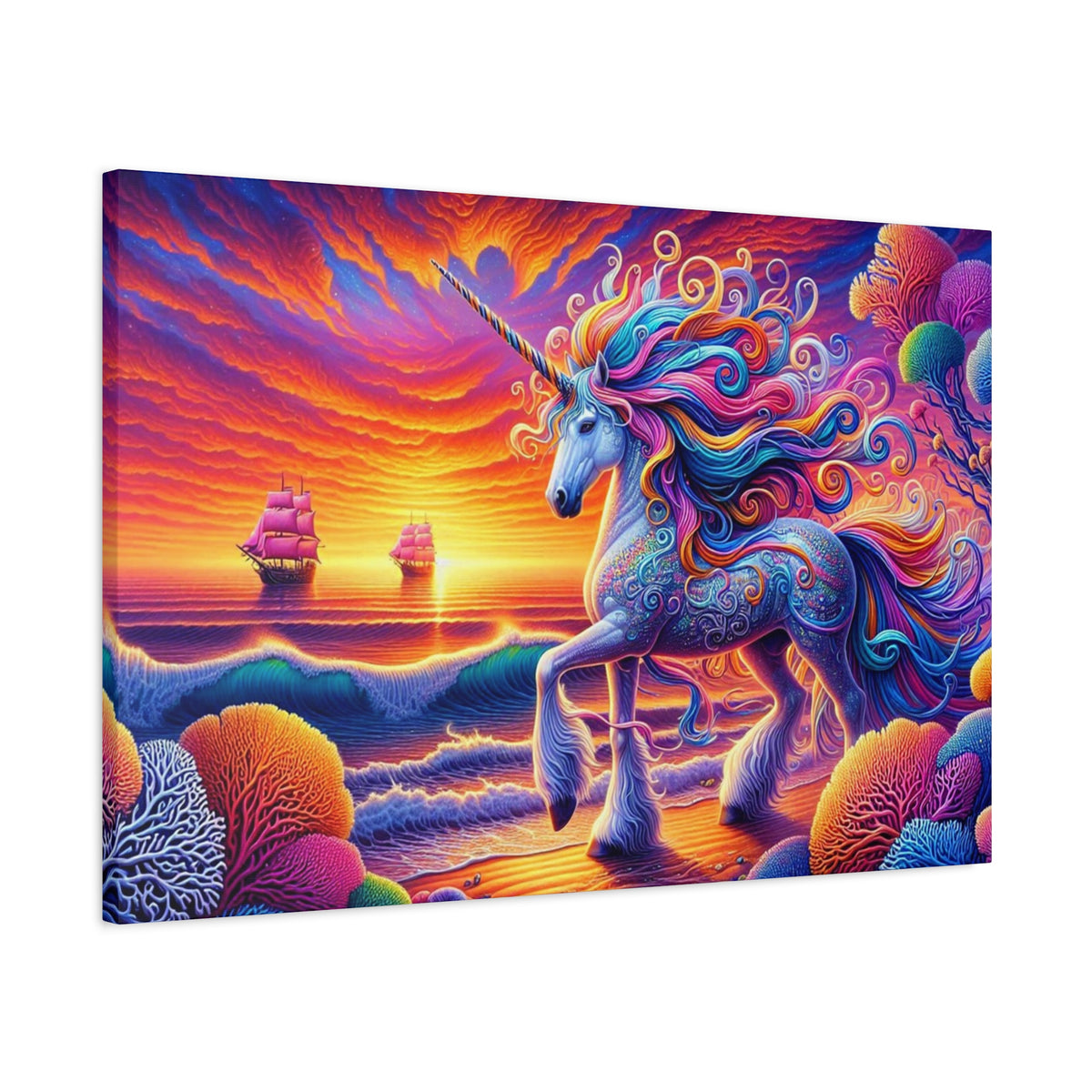 Matte Canvas, Stretched, 1.25" Unicorn