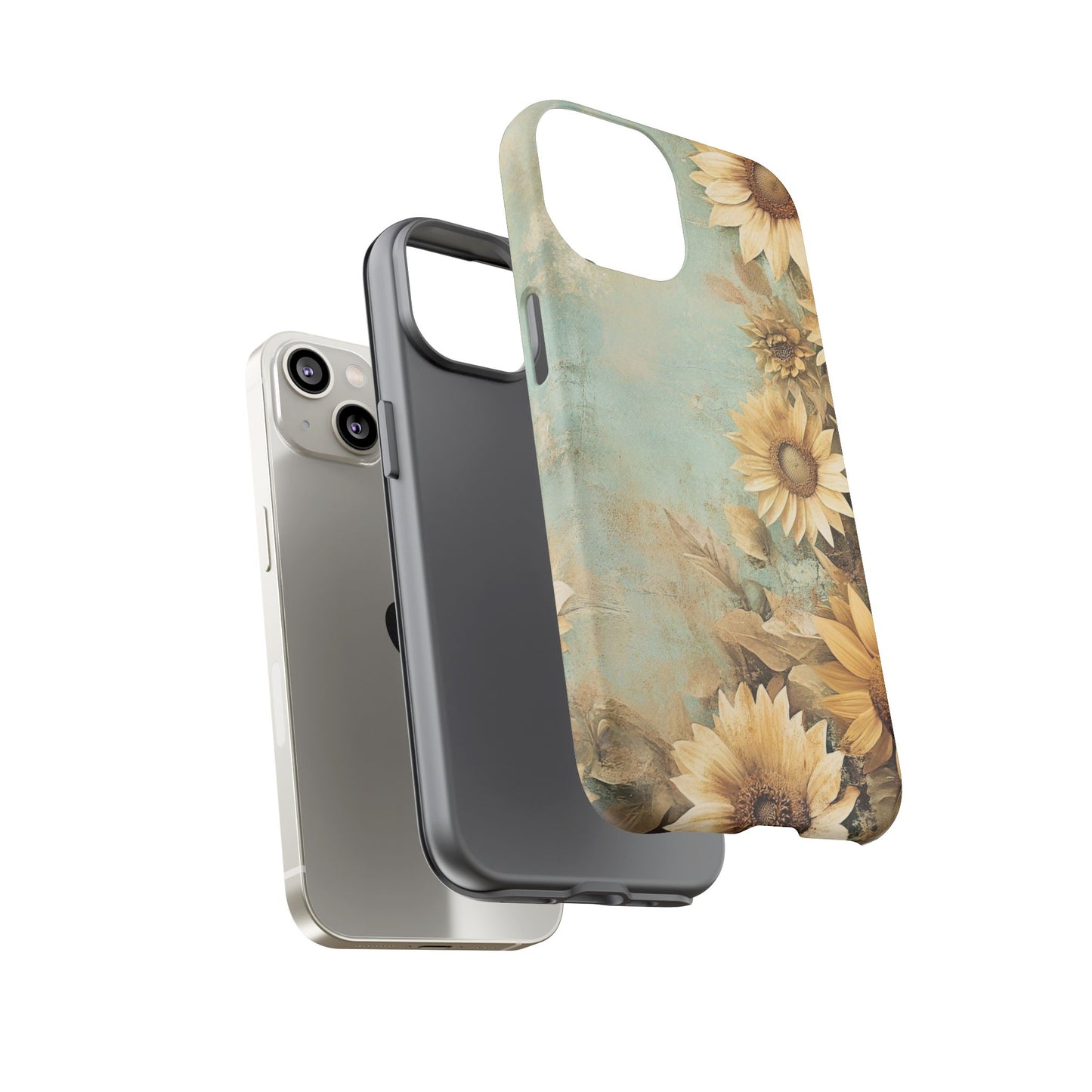 Sunflower Phone Case, Tough Shell Floral Cover, Nature Inspired Gift, Durable Protective Case, Perfect for Spring and Summer