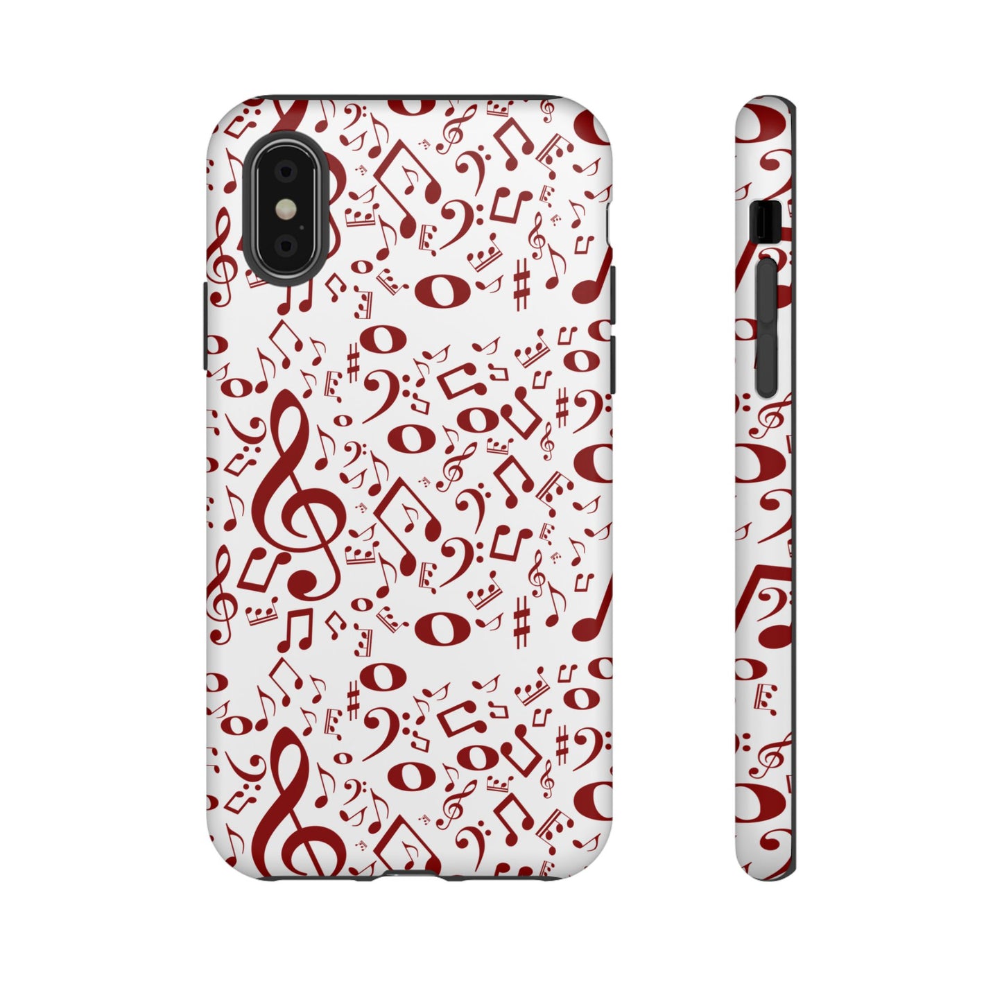 Musical Note Phone Case, Tough iPhone Cover, Gift for Musicians, Customizable, Music Lover's Accessory, Durable Phone Protection