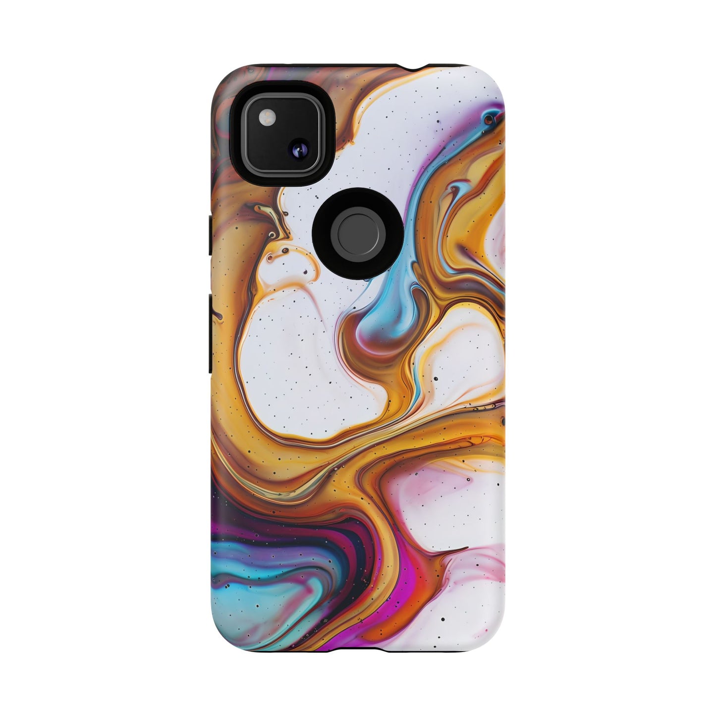 Artistic Phone Case, Tough Cases with Colorful Marble Design
