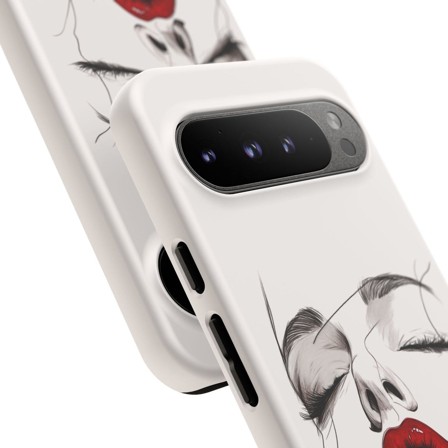 Stylish Phone Case with Artistic Lip Design, Femme Tech Accessory, Trendy Device Cover, Gift for Her, Unique Phone Accessories