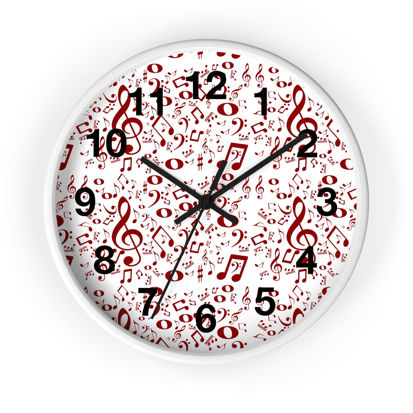 Musical Notes Wall Clock, Unique Gift for Musicians, Home Decor, Music Lover's Gift, Birthday, Housewarming, Office Decoration