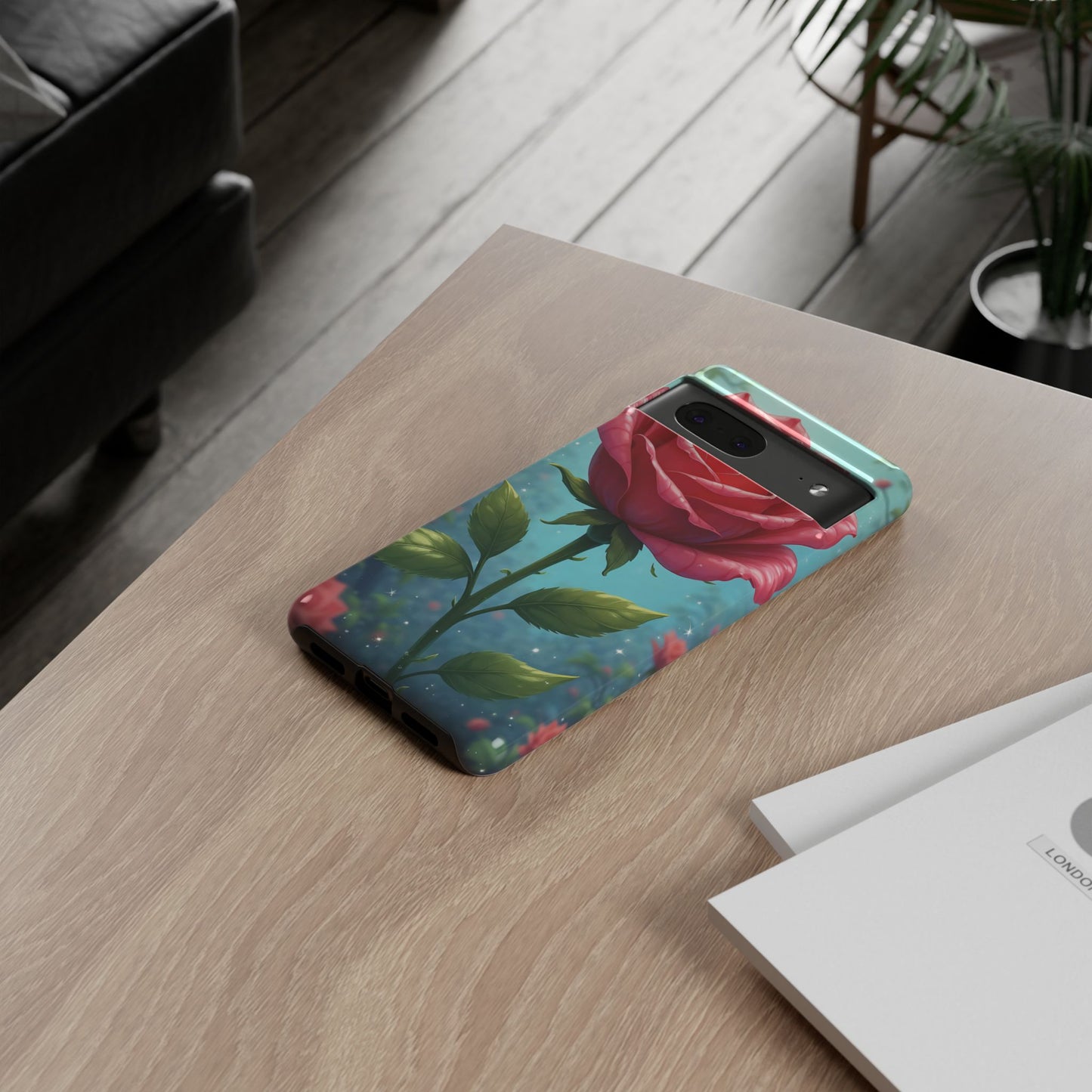 Floral Phone Case, Tough Cases with Elegant Rose Design, Stylish iPhone Cover, Rose Flower Gift for Nature Lovers, Unique Mobile Accessories