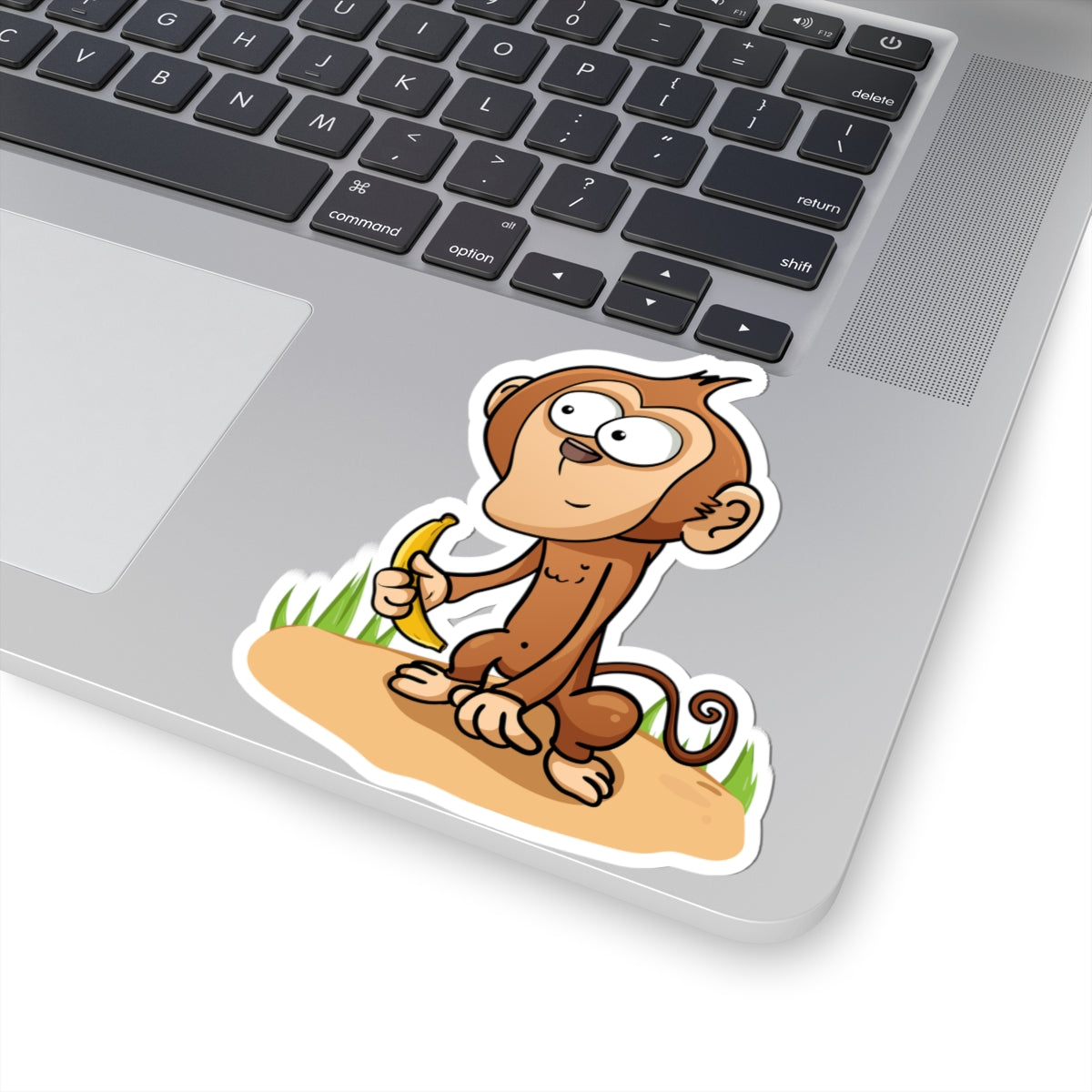 Whimsical Monkey Sticker for Kids, Cute Animal Decal, Fun Laptop Accessories, Monkey Lover Gift, Playful School Supplies