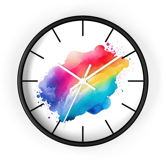 Colorful Watercolor Wall Clock