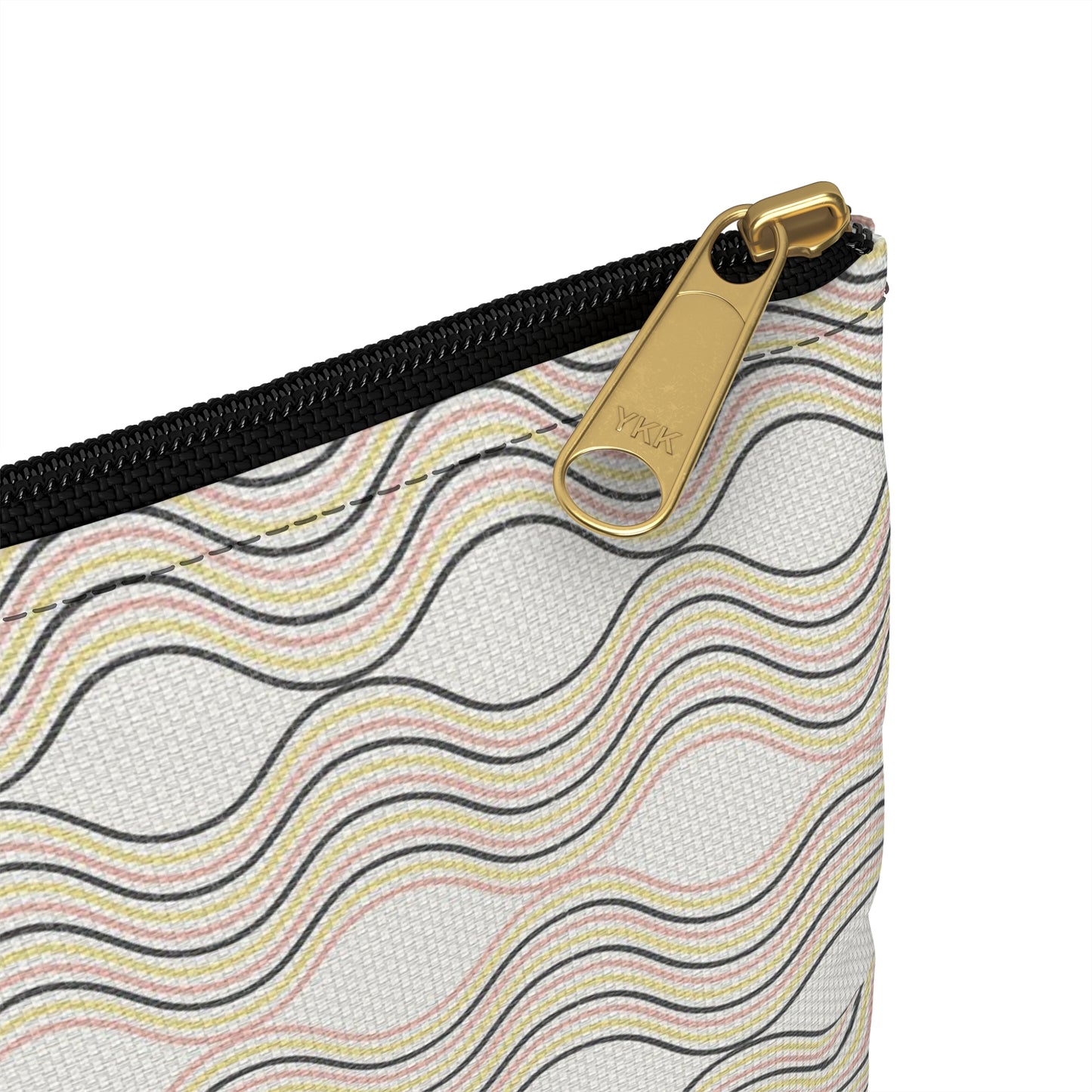 Wavy Pattern Accessory Pouch - Stylish Makeup Bag, Travel Organizer, Gift Idea, Modern Clutch, Storage Case